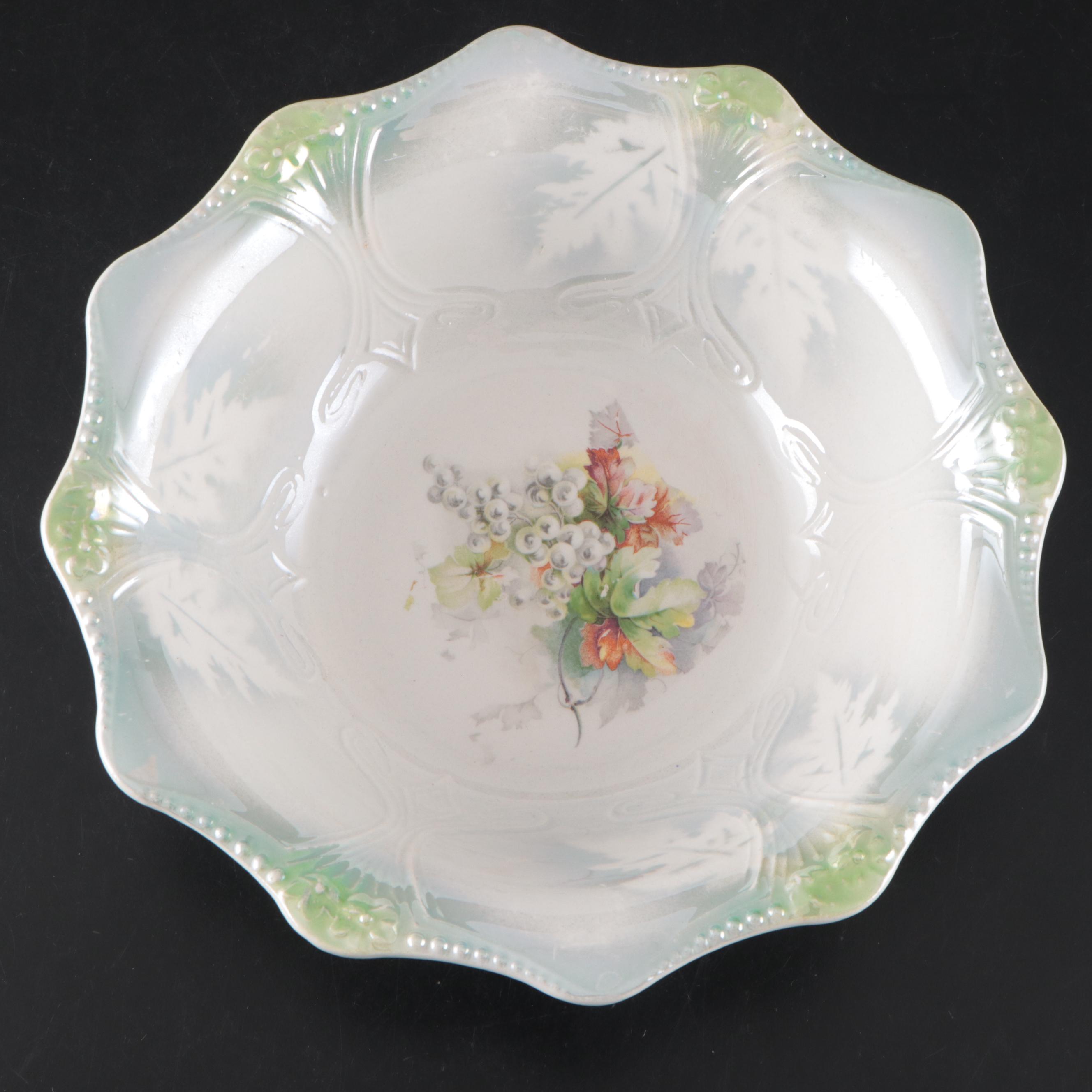 After Gaston Bonfils Empire China Porcelain Serving Bowl with Other Bowls