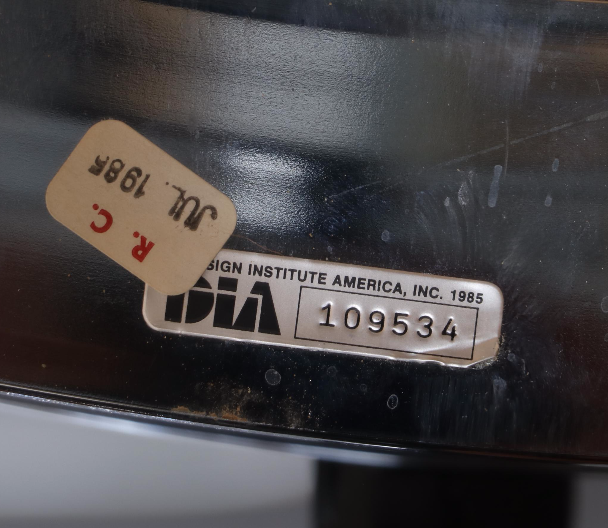 Design Institute America Modernist Chrome and Stone Orb Coffee Table, Dated 1985