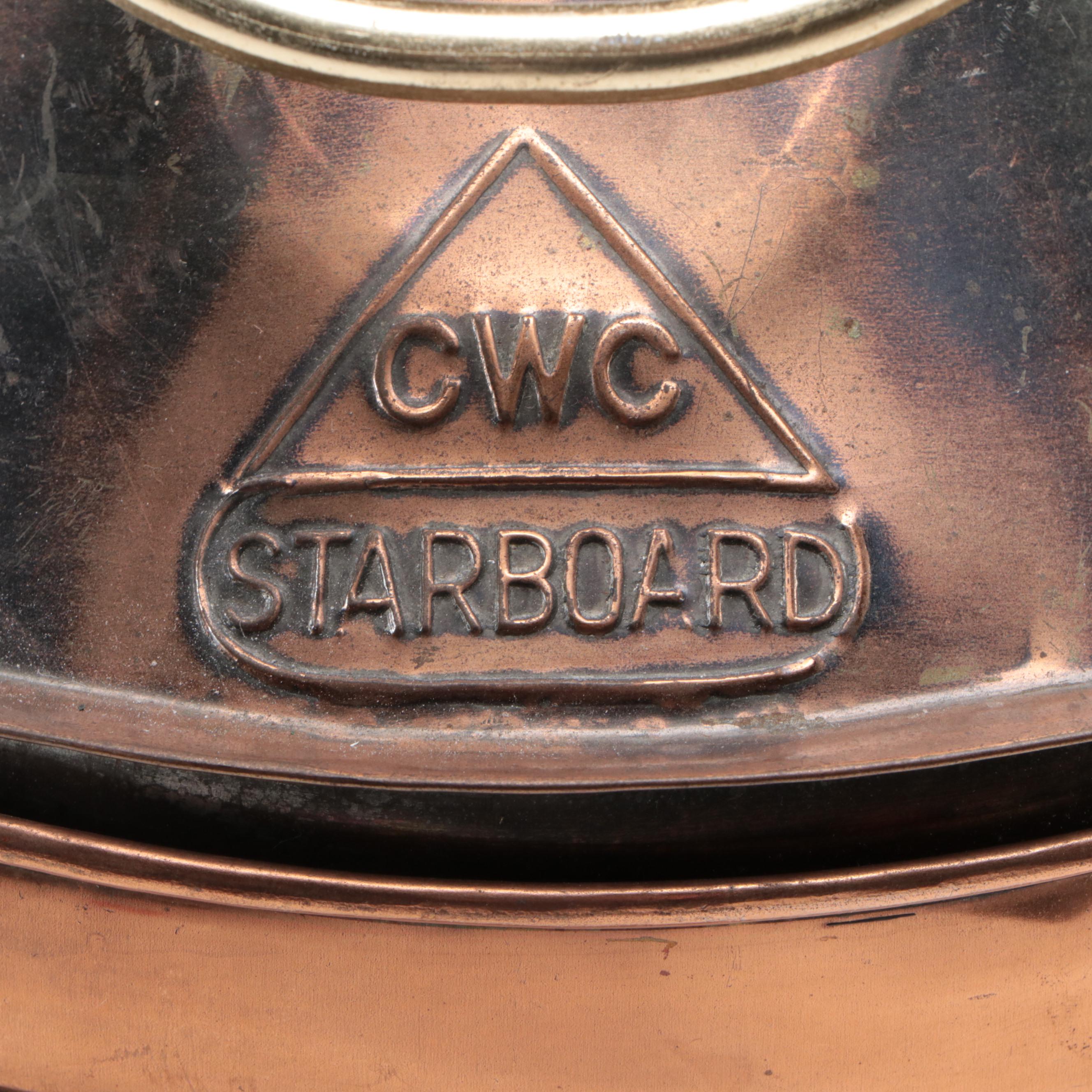 CWC Copper Marine Starboard Signal Oil Lamp