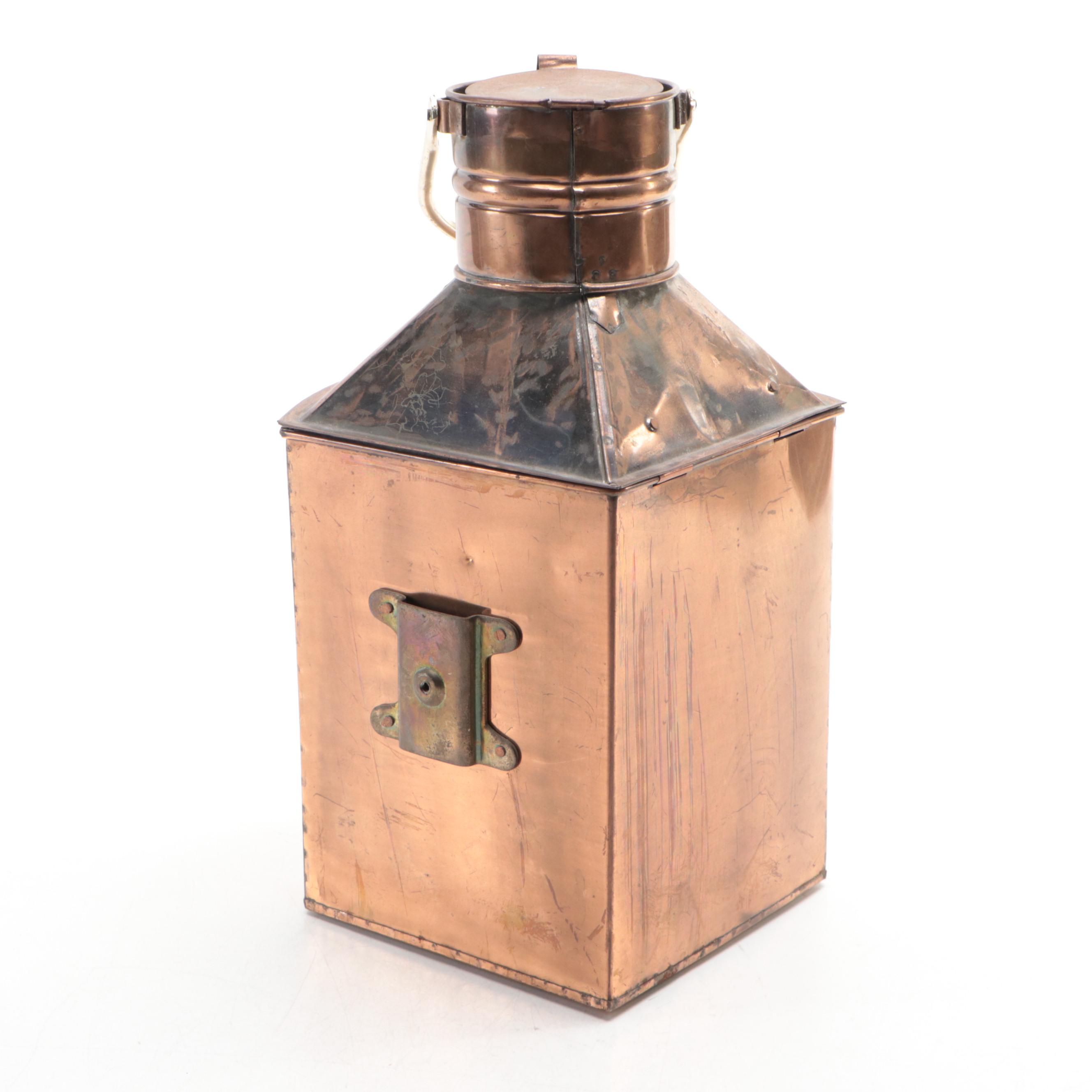 CWC Copper Marine Starboard Signal Oil Lamp