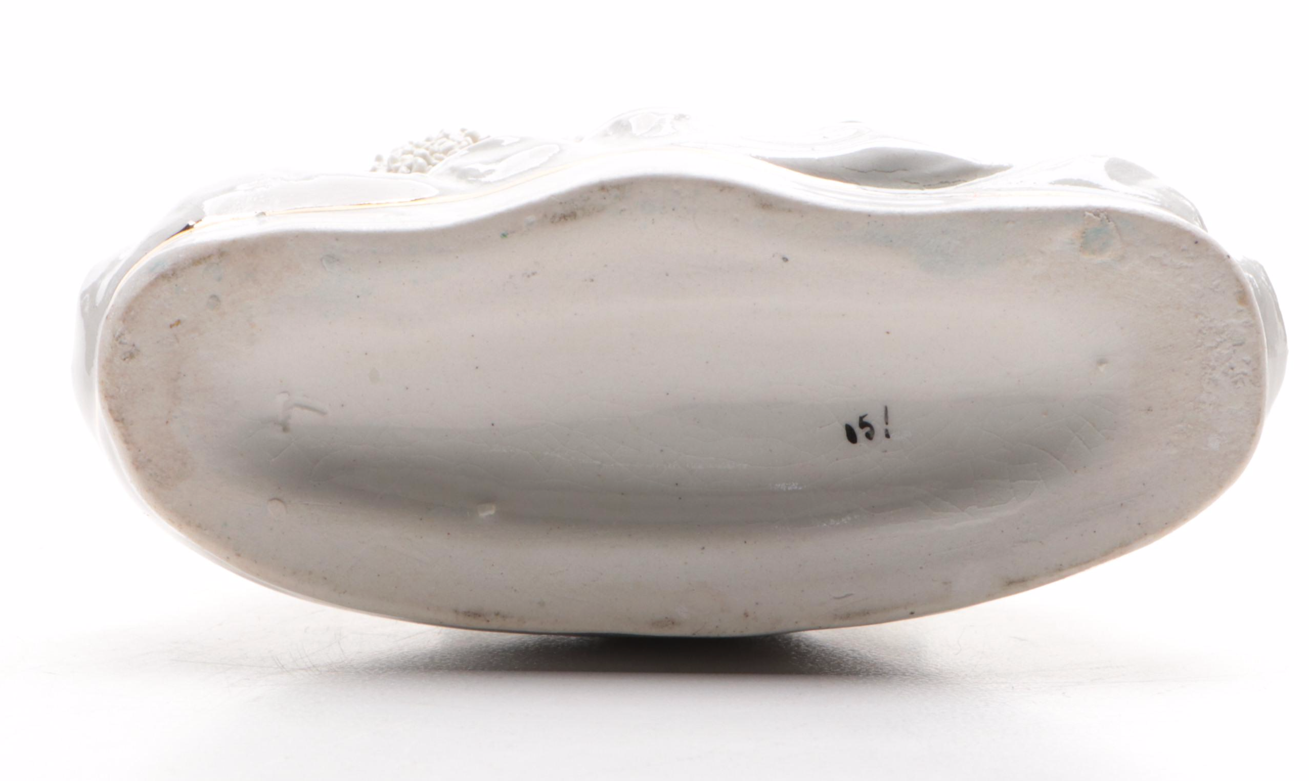 Staffordshire Porcelain Poodles Spill Vase