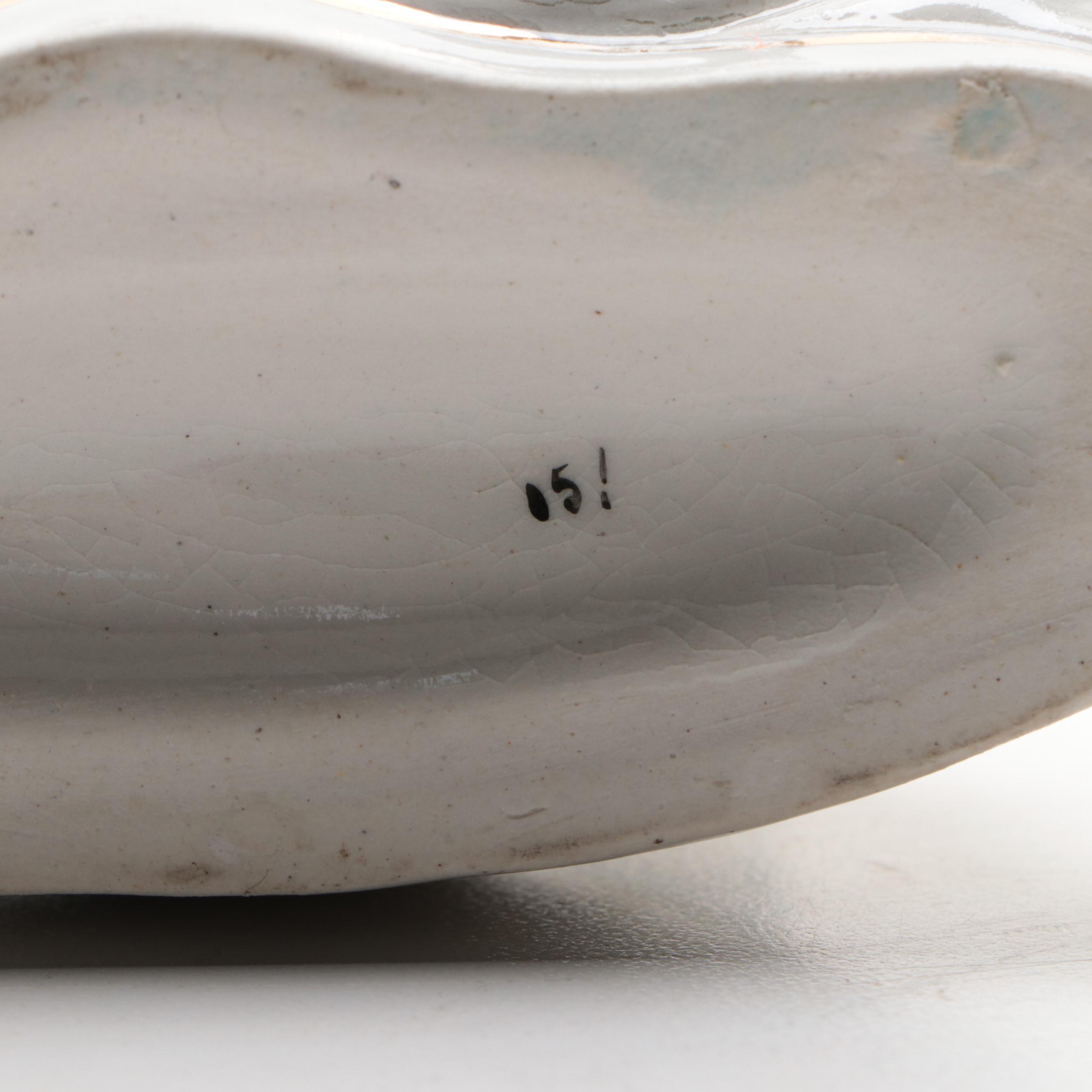 Staffordshire Porcelain Poodles Spill Vase