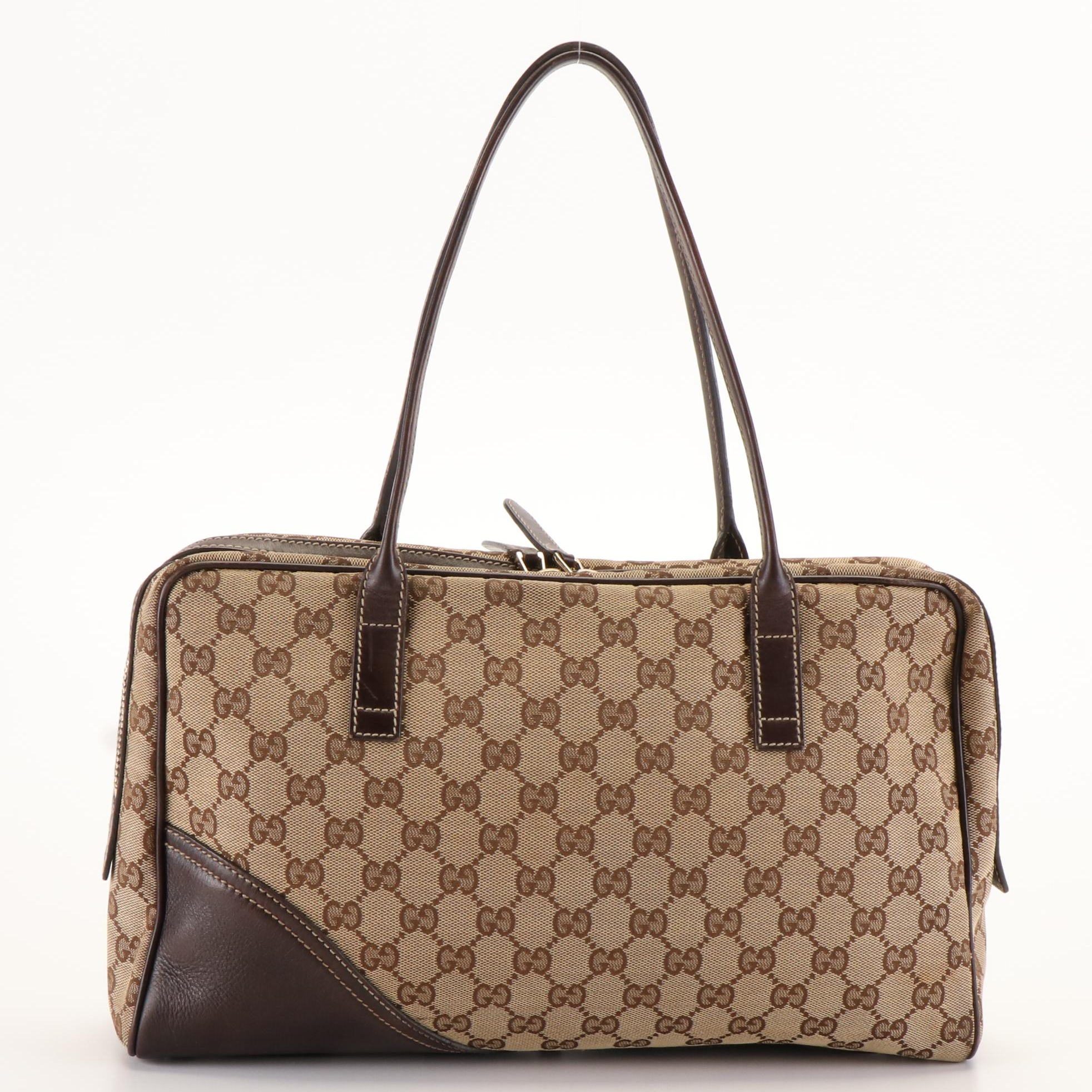 Gucci GG Canvas New Britt Boston Tote Bag