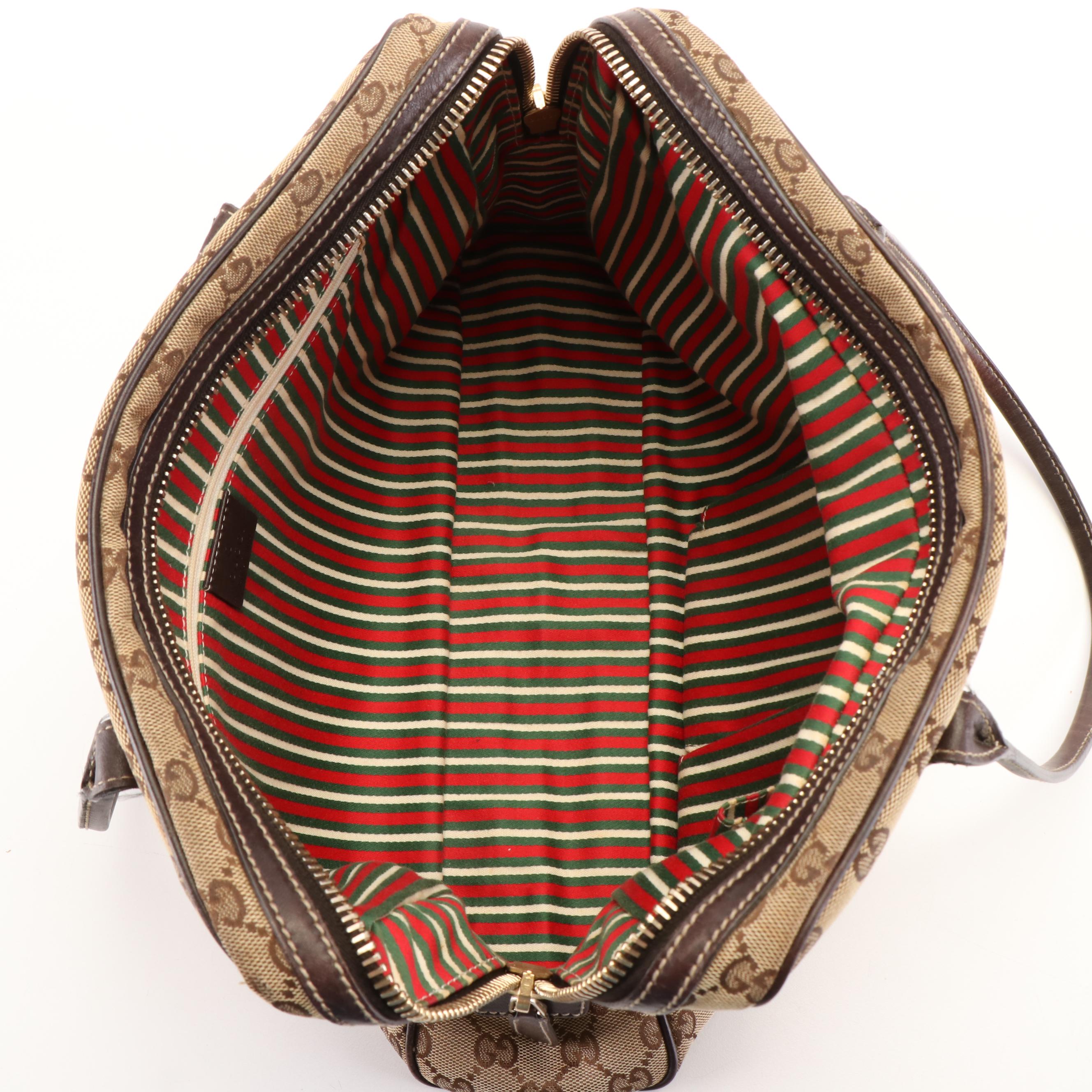 Gucci GG Canvas New Britt Boston Tote Bag