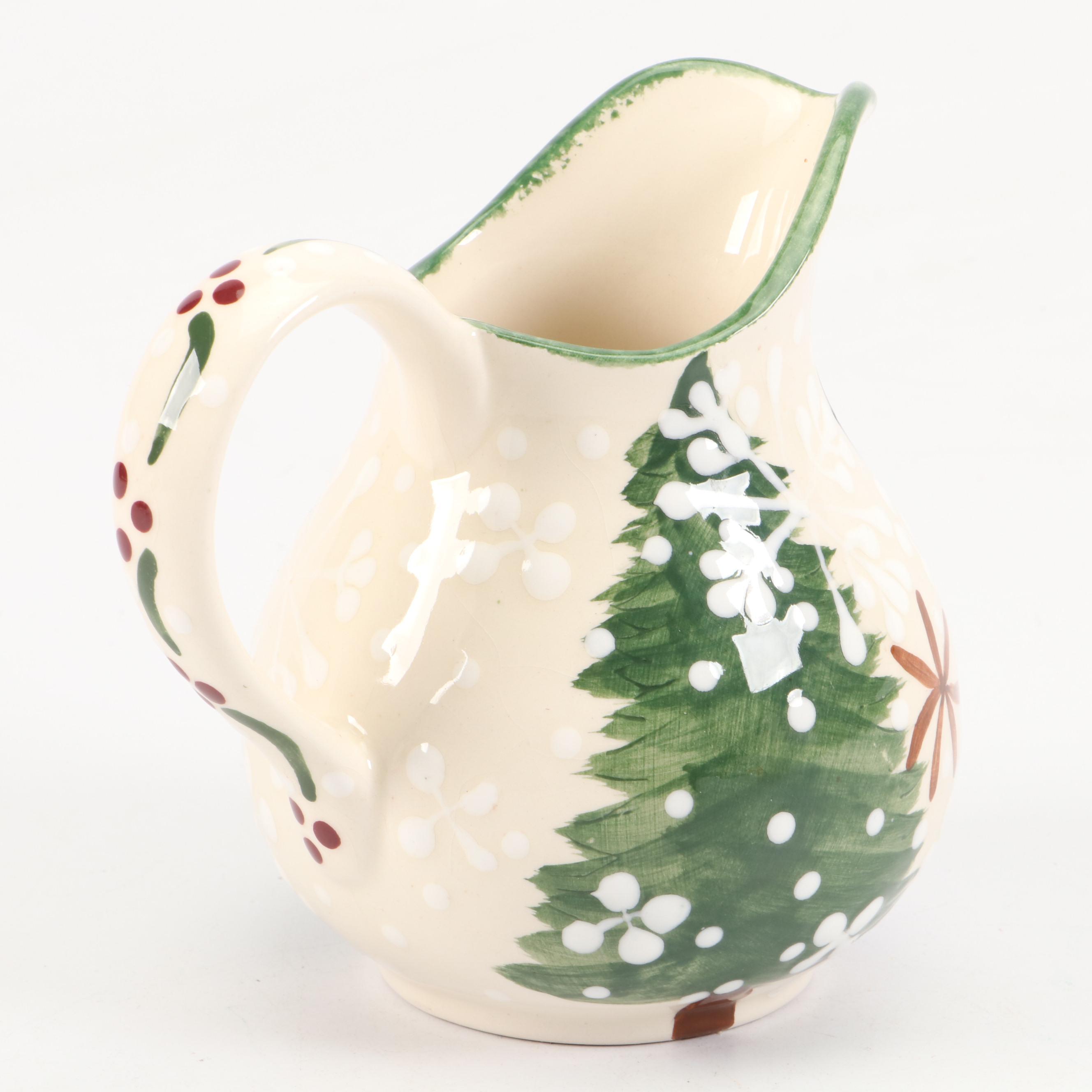 Expressly Yours Pottery Ceramic Snowman Pitchers