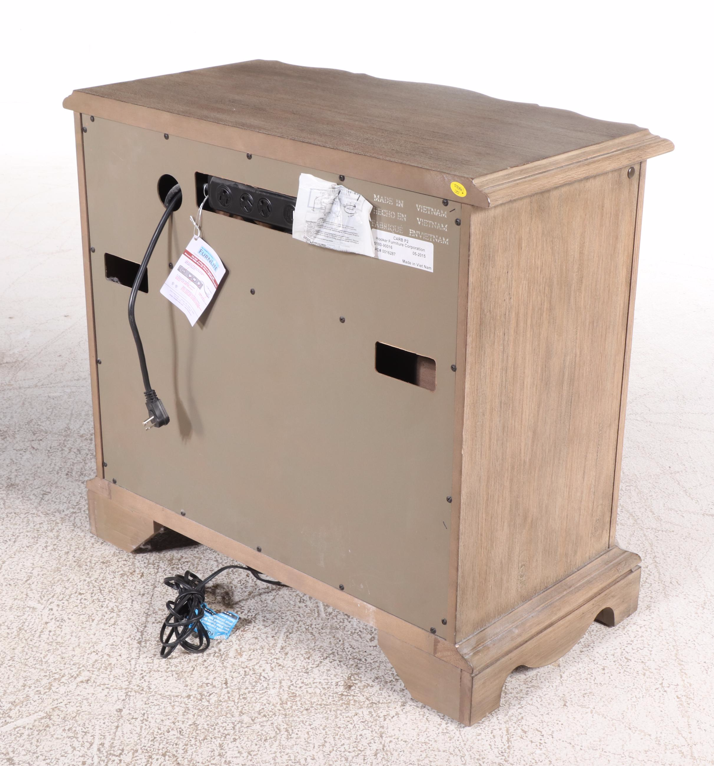 Pair of Hooker Furniture Three Drawer Nightstands with Power