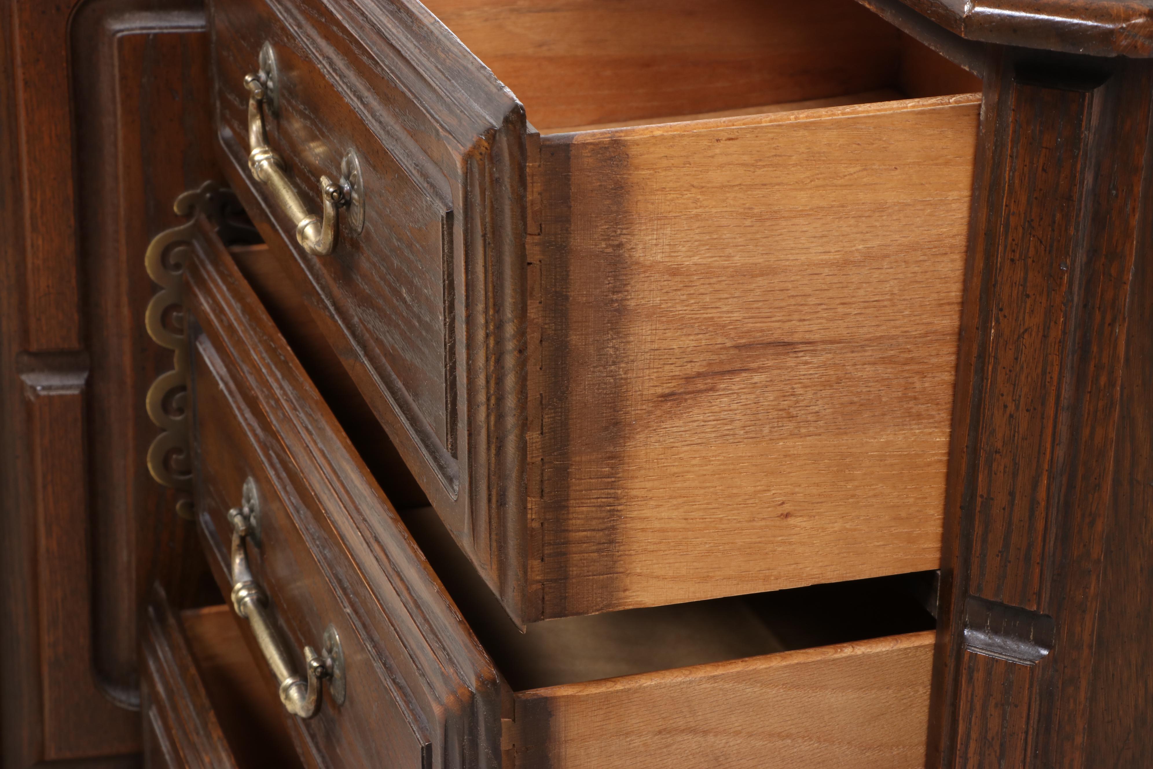 C.R. Atkin Co. Colonial Revival Style Walnut Dresser, Mid to Late 20th Century