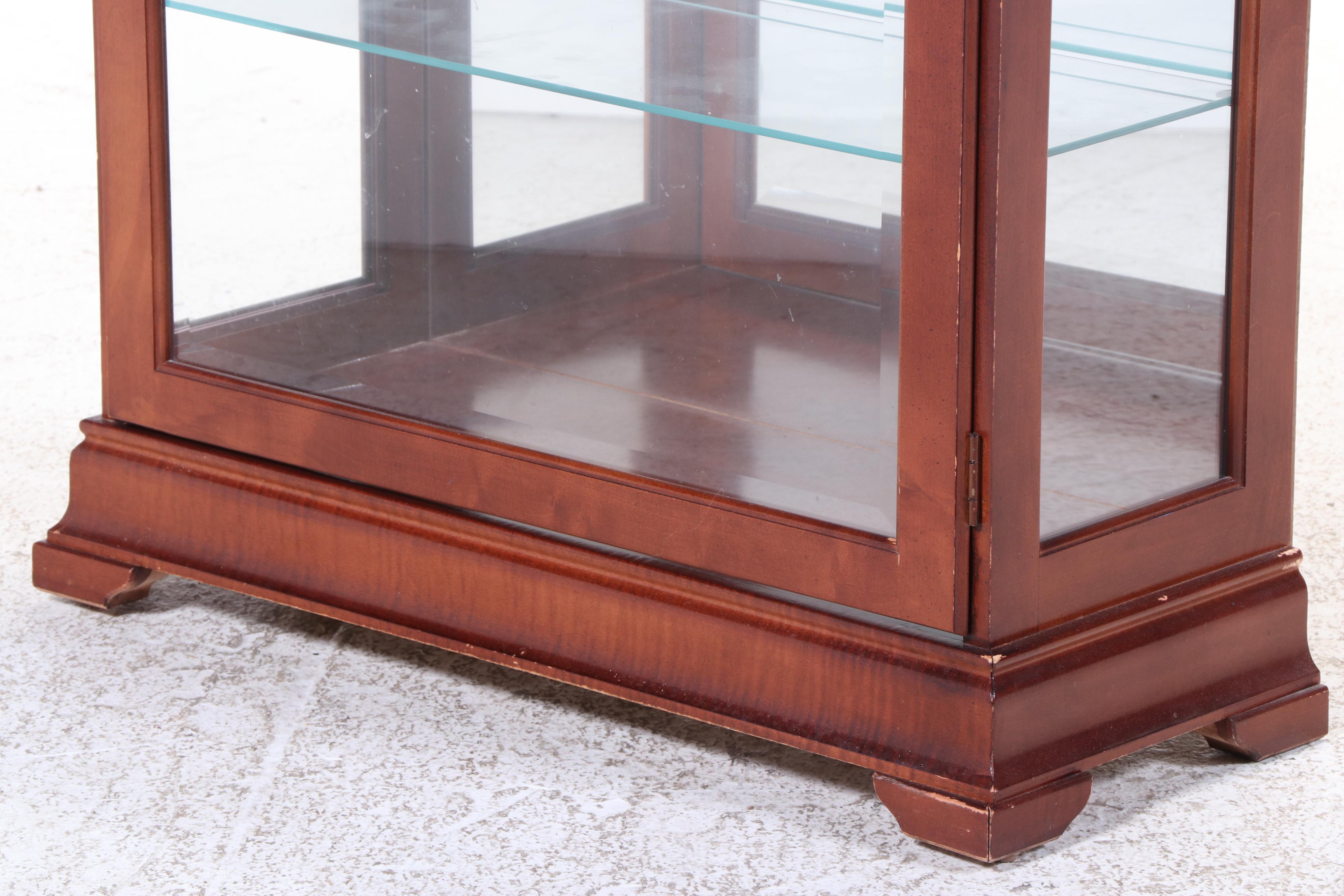 Pulaski Furniture Louis Philippe Style Cherrywood-Stained Display Cabinet