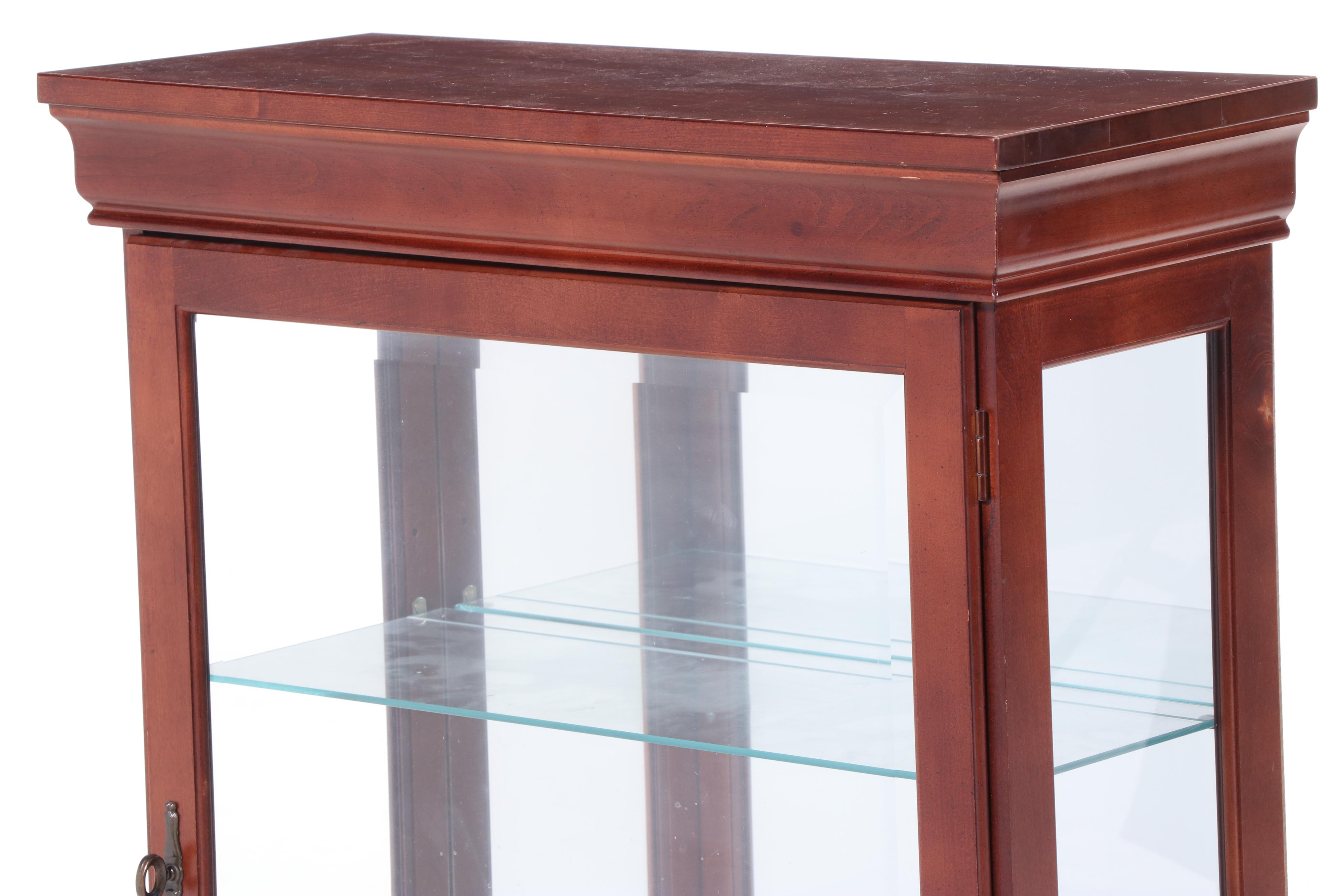 Pulaski Furniture Louis Philippe Style Cherrywood-Stained Display Cabinet