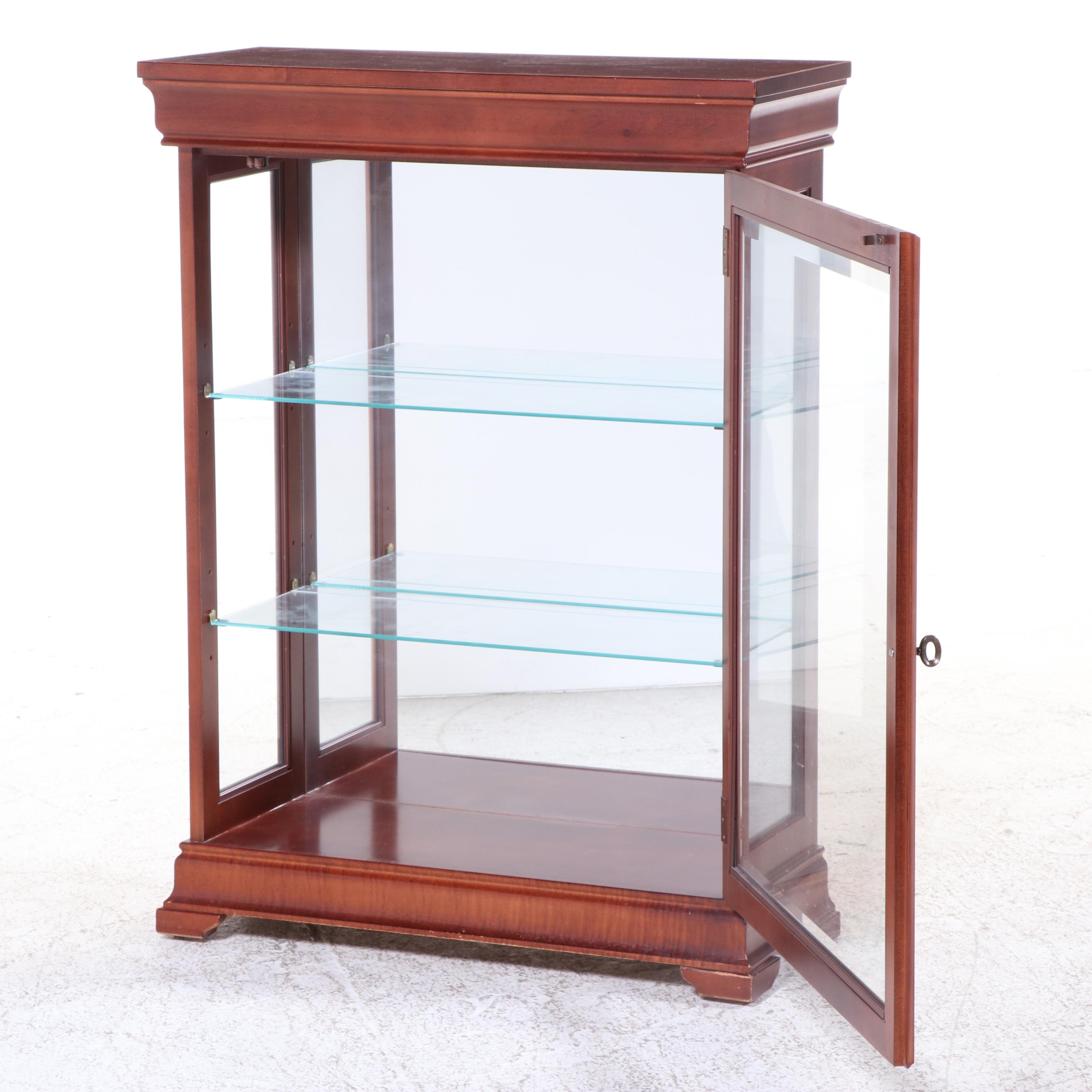 Pulaski Furniture Louis Philippe Style Cherrywood-Stained Display Cabinet