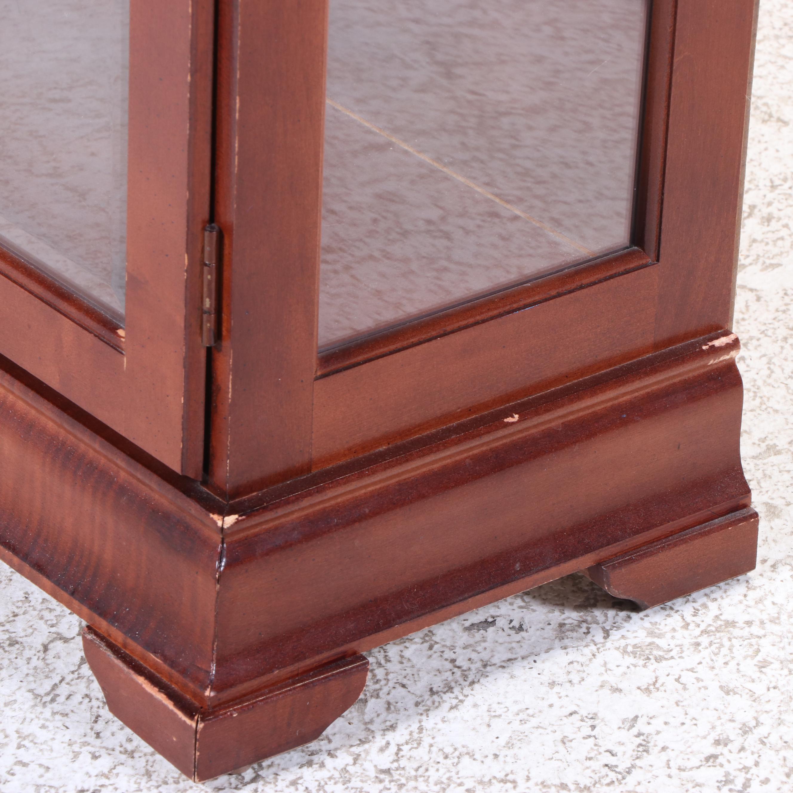 Pulaski Furniture Louis Philippe Style Cherrywood-Stained Display Cabinet