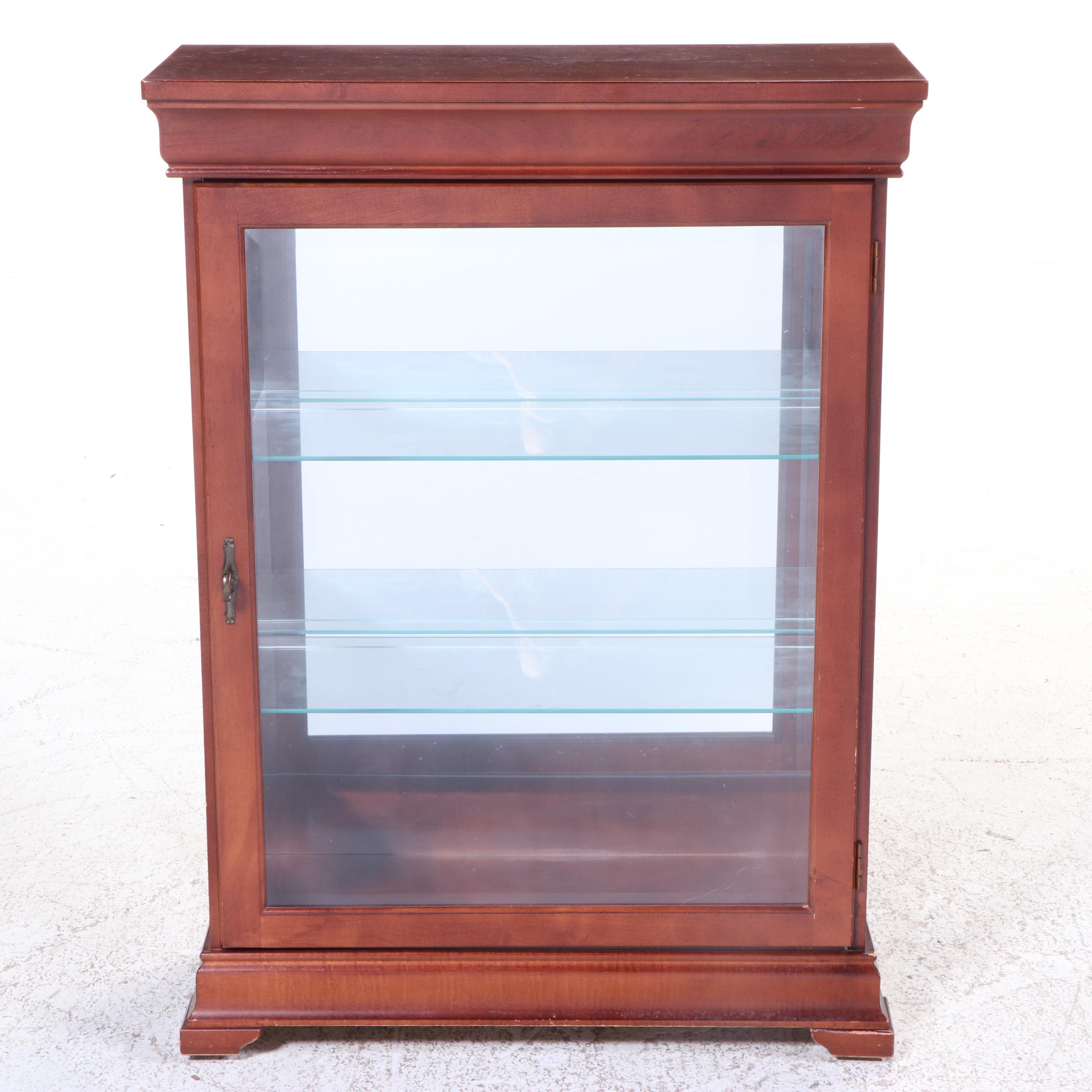 Pulaski Furniture Louis Philippe Style Cherrywood-Stained Display Cabinet