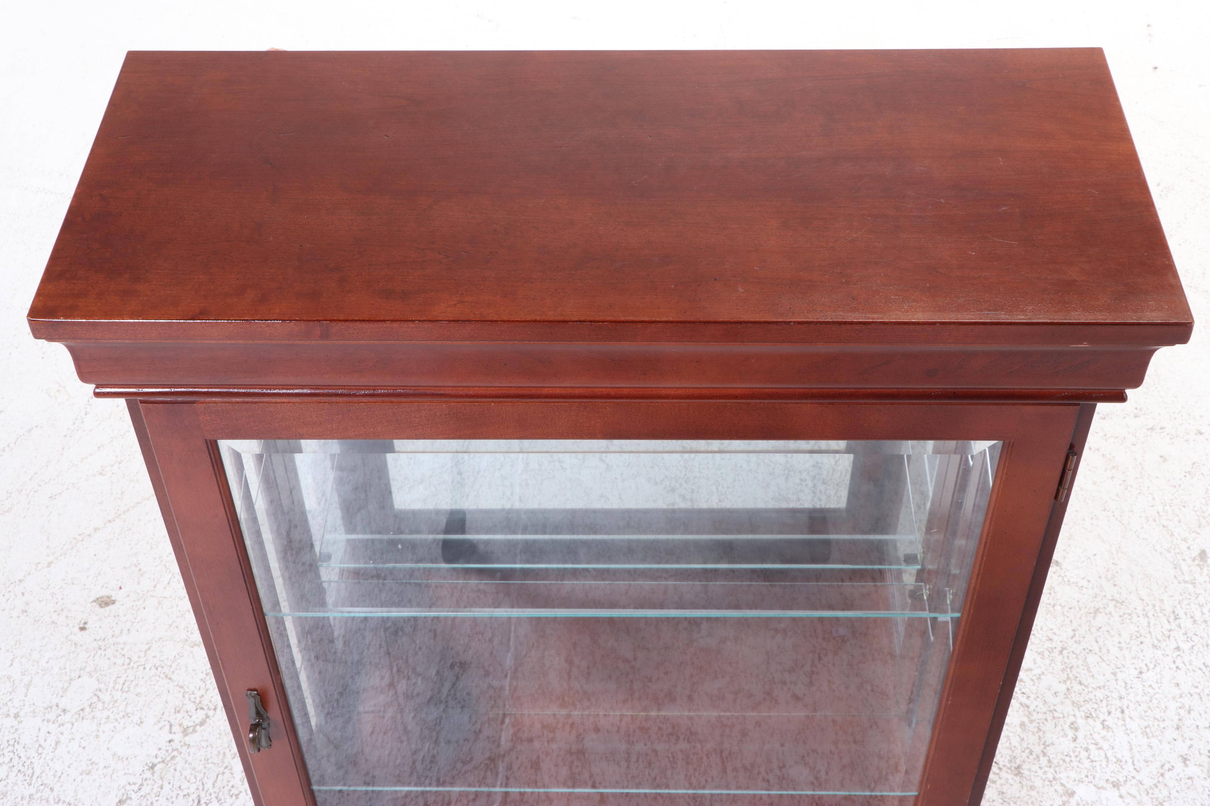 Pulaski Furniture Louis Philippe Style Cherrywood-Stained Display Cabinet