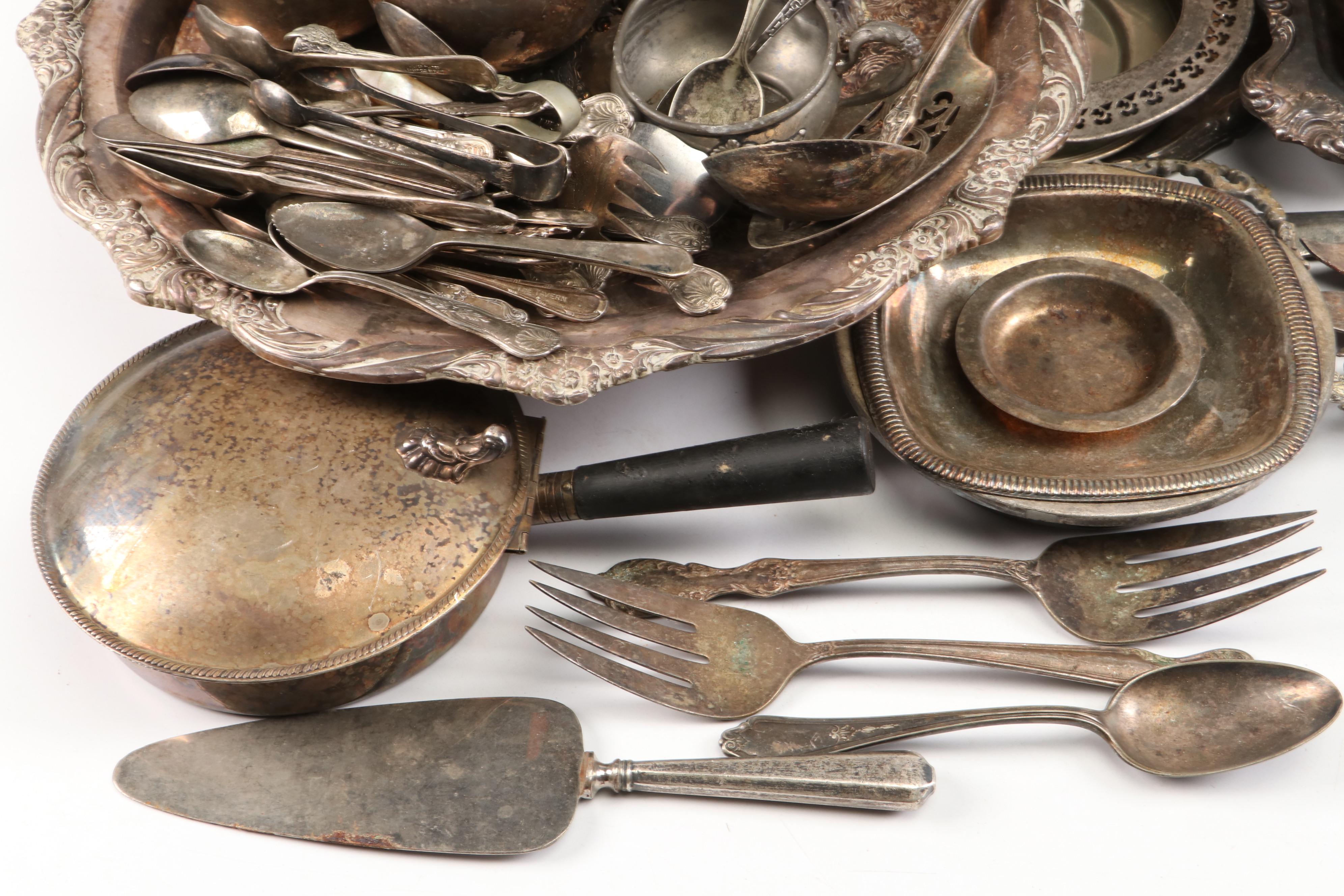 James Simpson Aesthetic Movement Pitcher with Silver Plate and Metal Collection