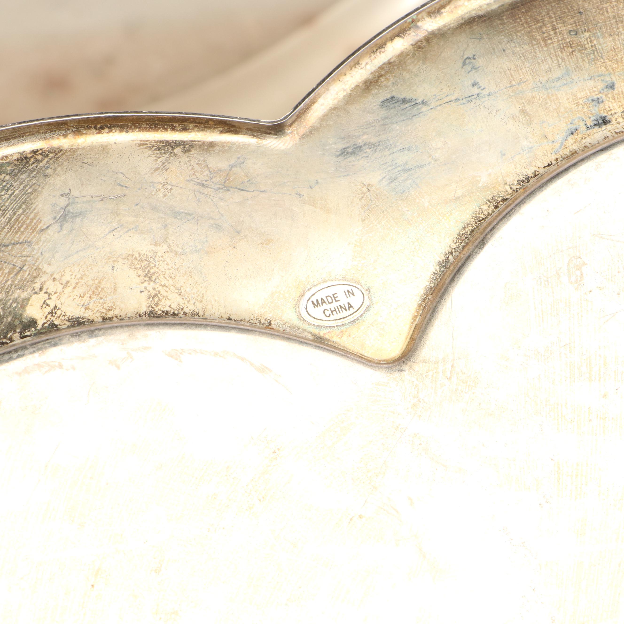 James Simpson Aesthetic Movement Pitcher with Silver Plate and Metal Collection