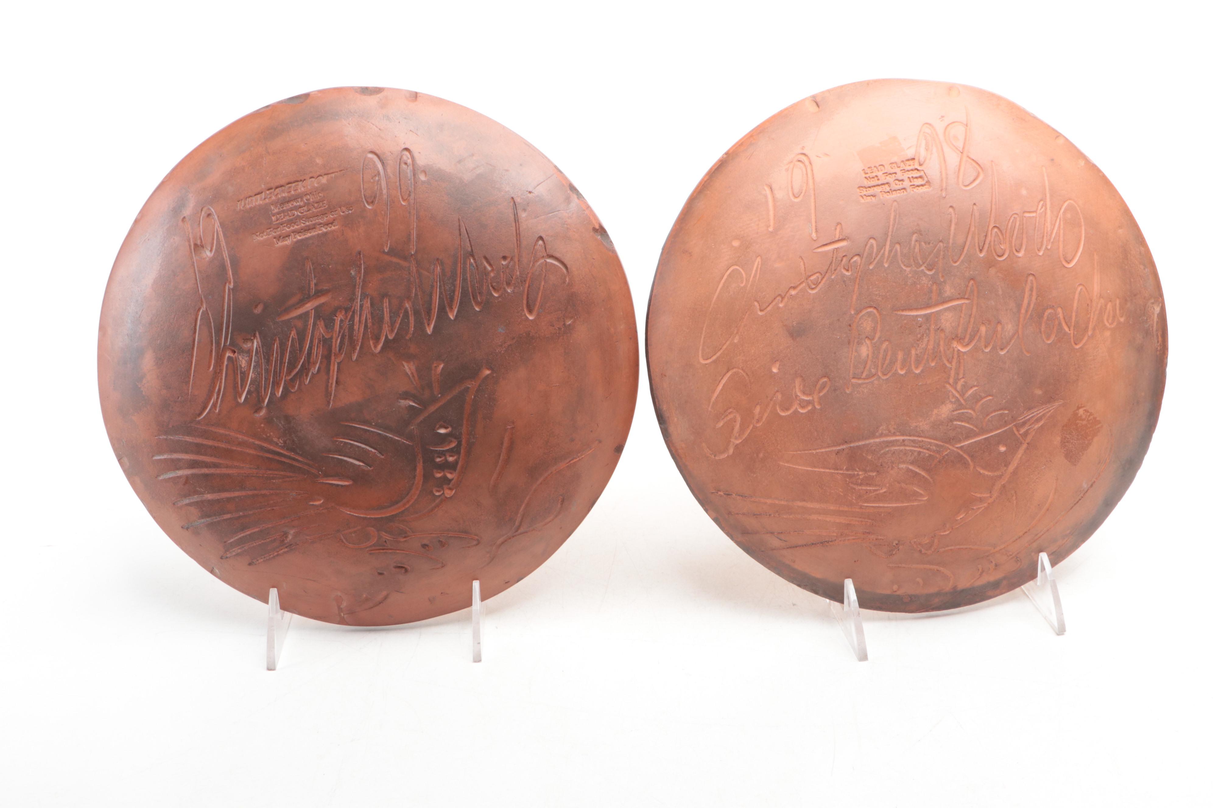 Turtle Creek Pottery, Cabin Craft by Cazan, Crocker & Springer Redware Decor