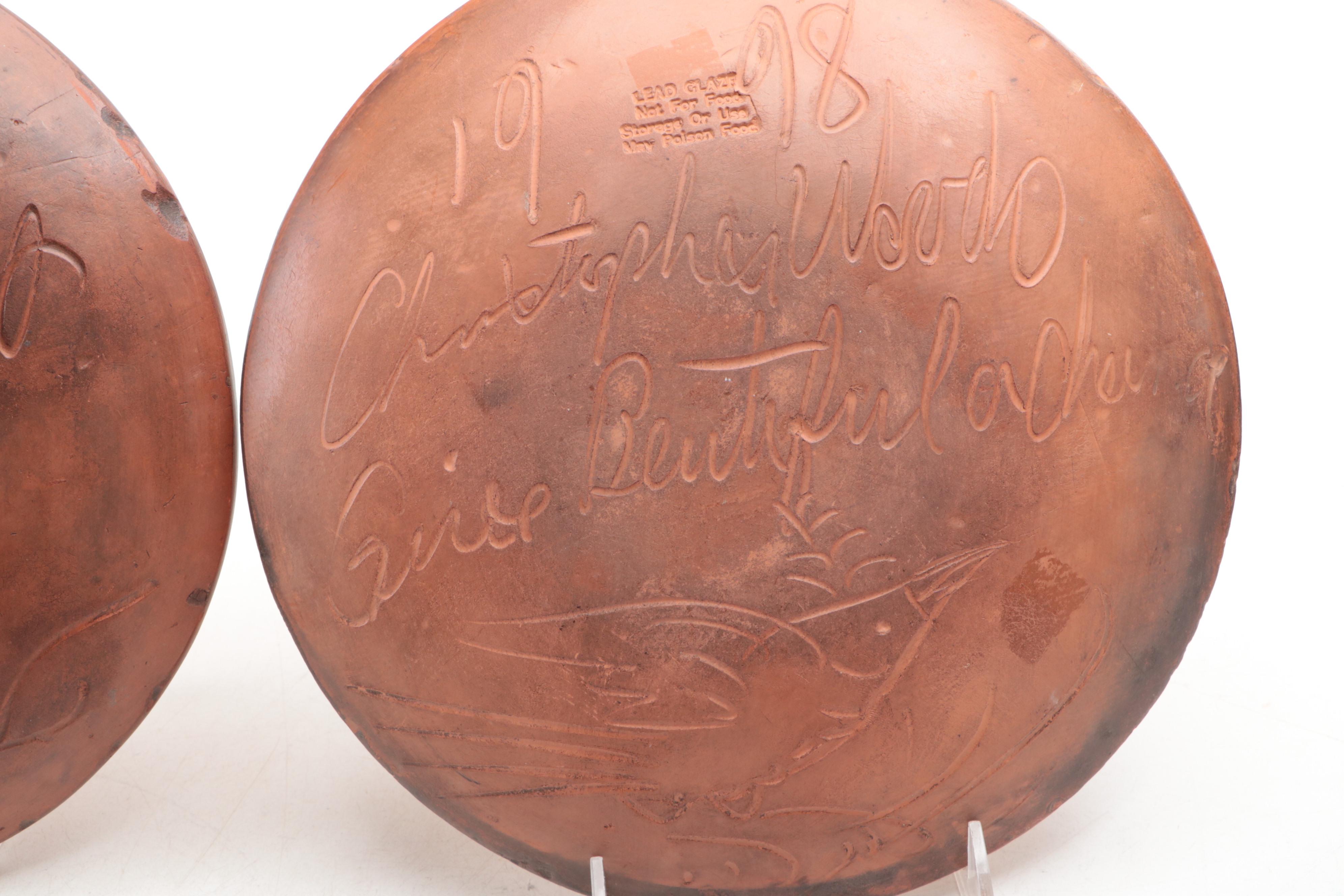 Turtle Creek Pottery, Cabin Craft by Cazan, Crocker & Springer Redware Decor