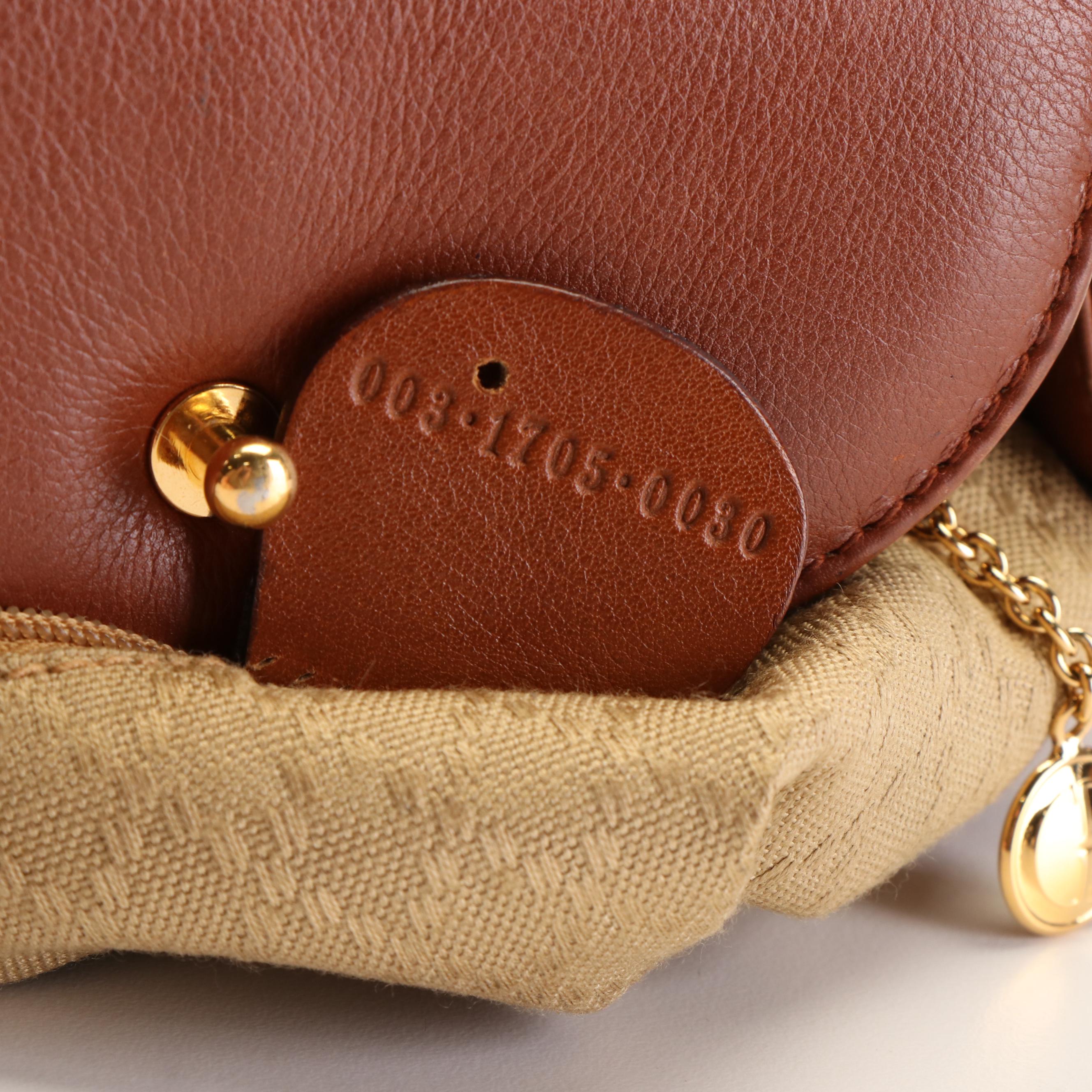 Gucci Mini Bamboo Drawstring Backpack in Brown Leather