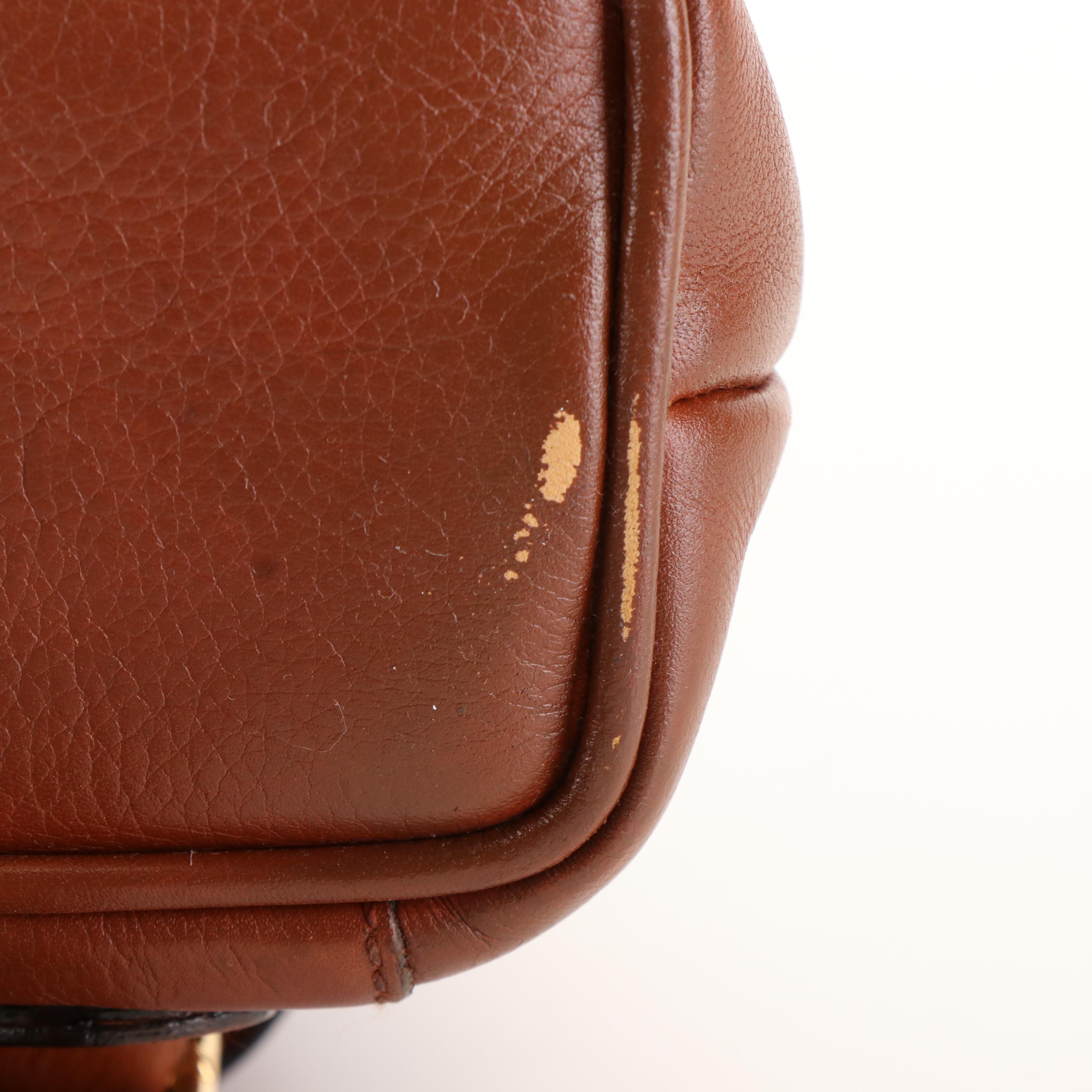 Gucci Mini Bamboo Drawstring Backpack in Brown Leather