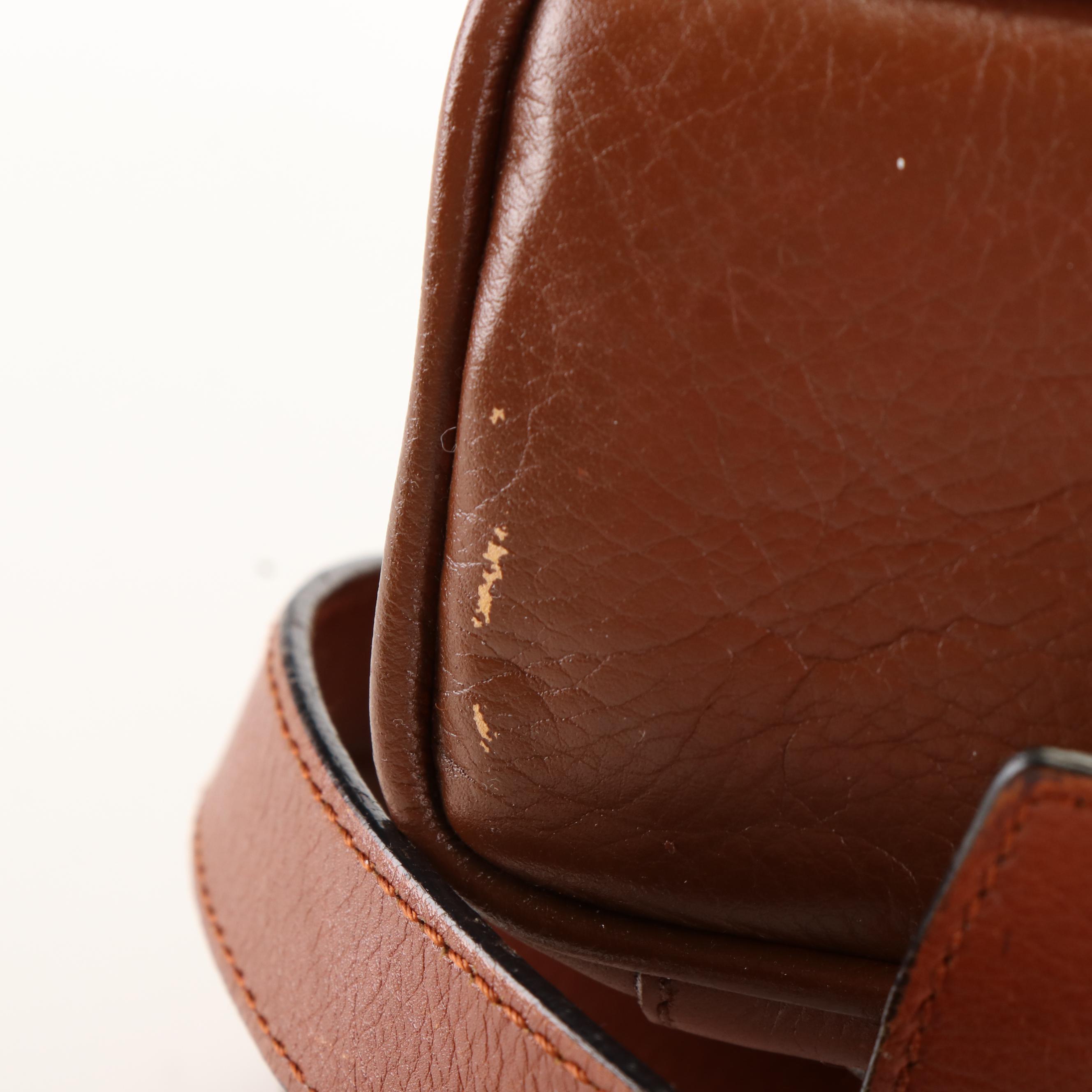 Gucci Mini Bamboo Drawstring Backpack in Brown Leather