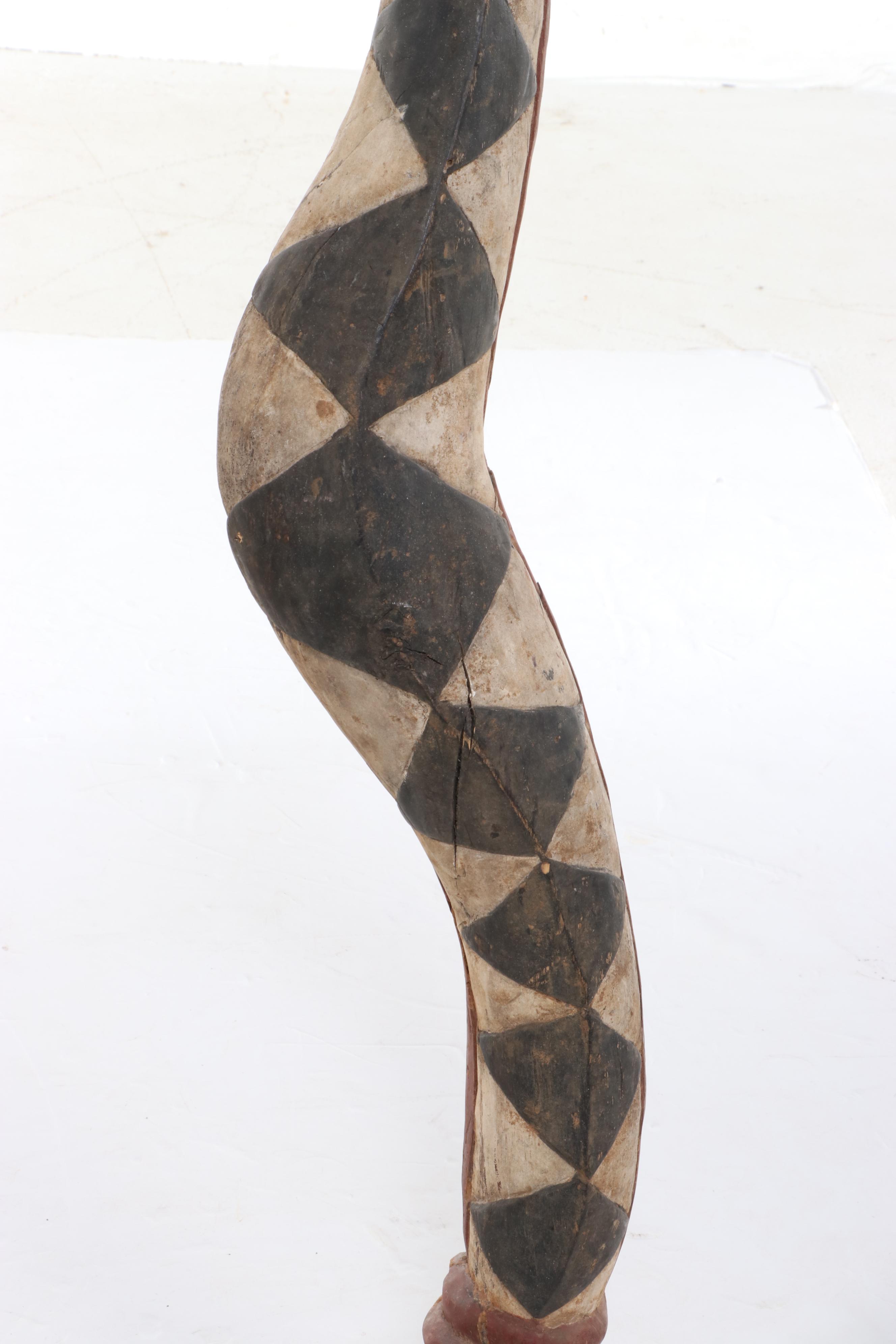 West African Guinea Baga Snake Sculpture