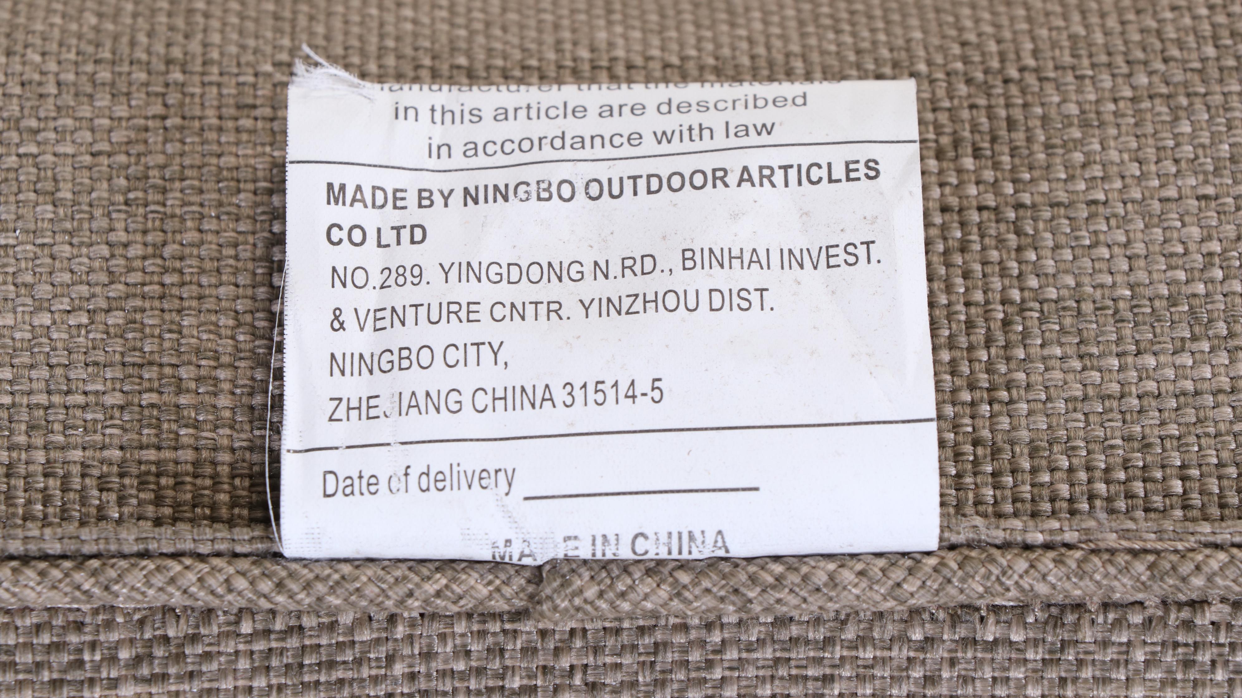 Pair of Powder-Coated Metal Patio Ottomans