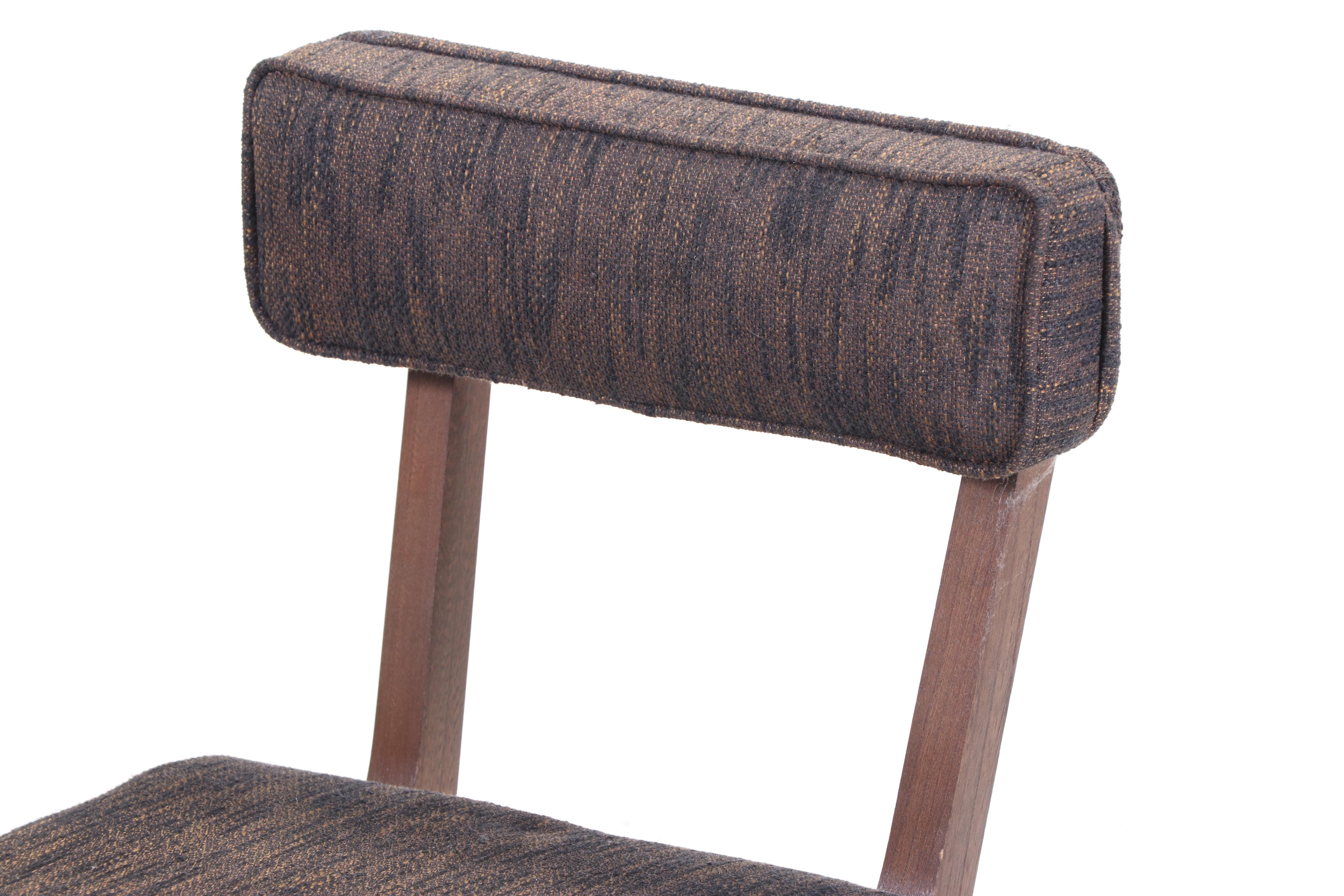 Mid Century Modern Style Walnut Finish Sewing Machine Table and Chair