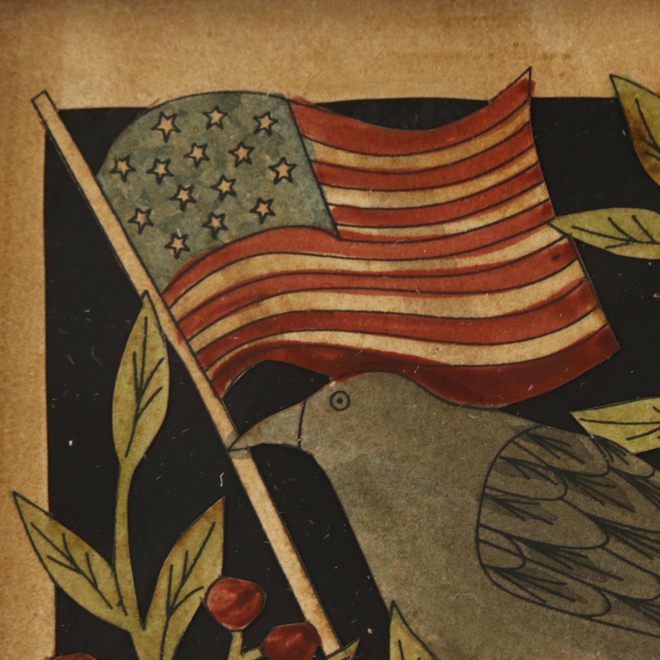 Pam J. Rankin Hults Hand-Colored Paper Cutting Folk Art