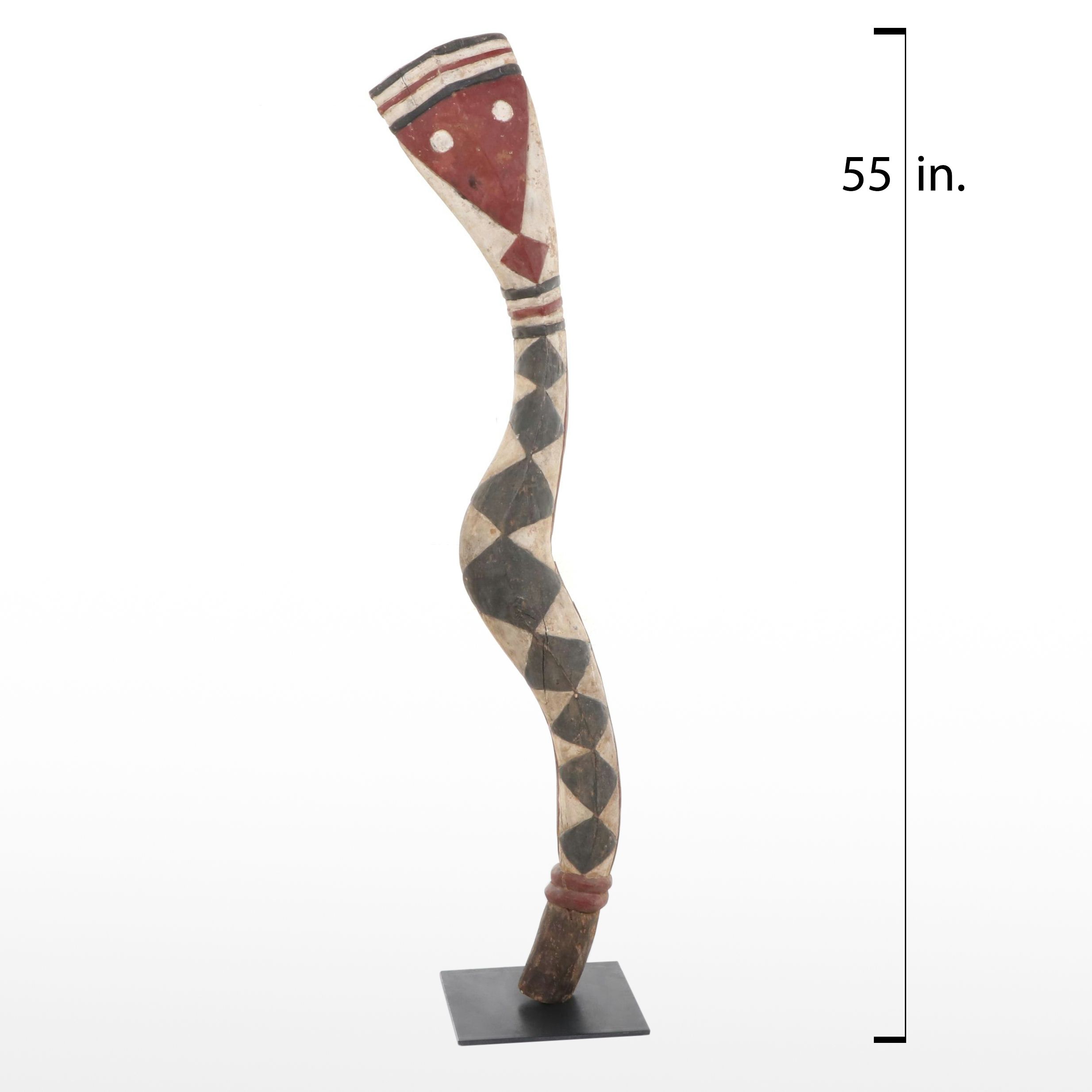 West African Guinea Baga Snake Sculpture