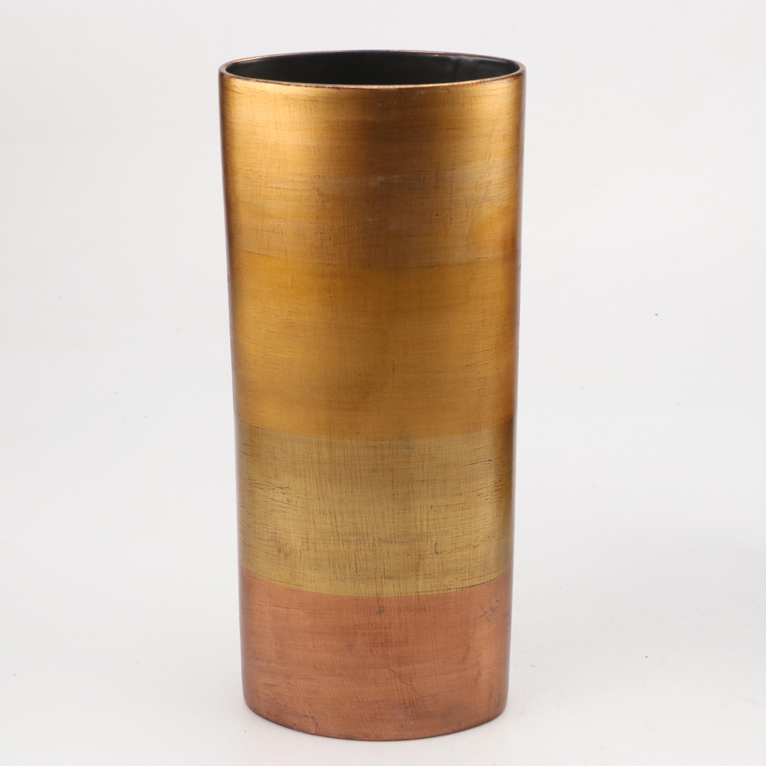 Crate & Barrel Gradient Glaze Ceramic Vase with Badash Glass Vase and More
