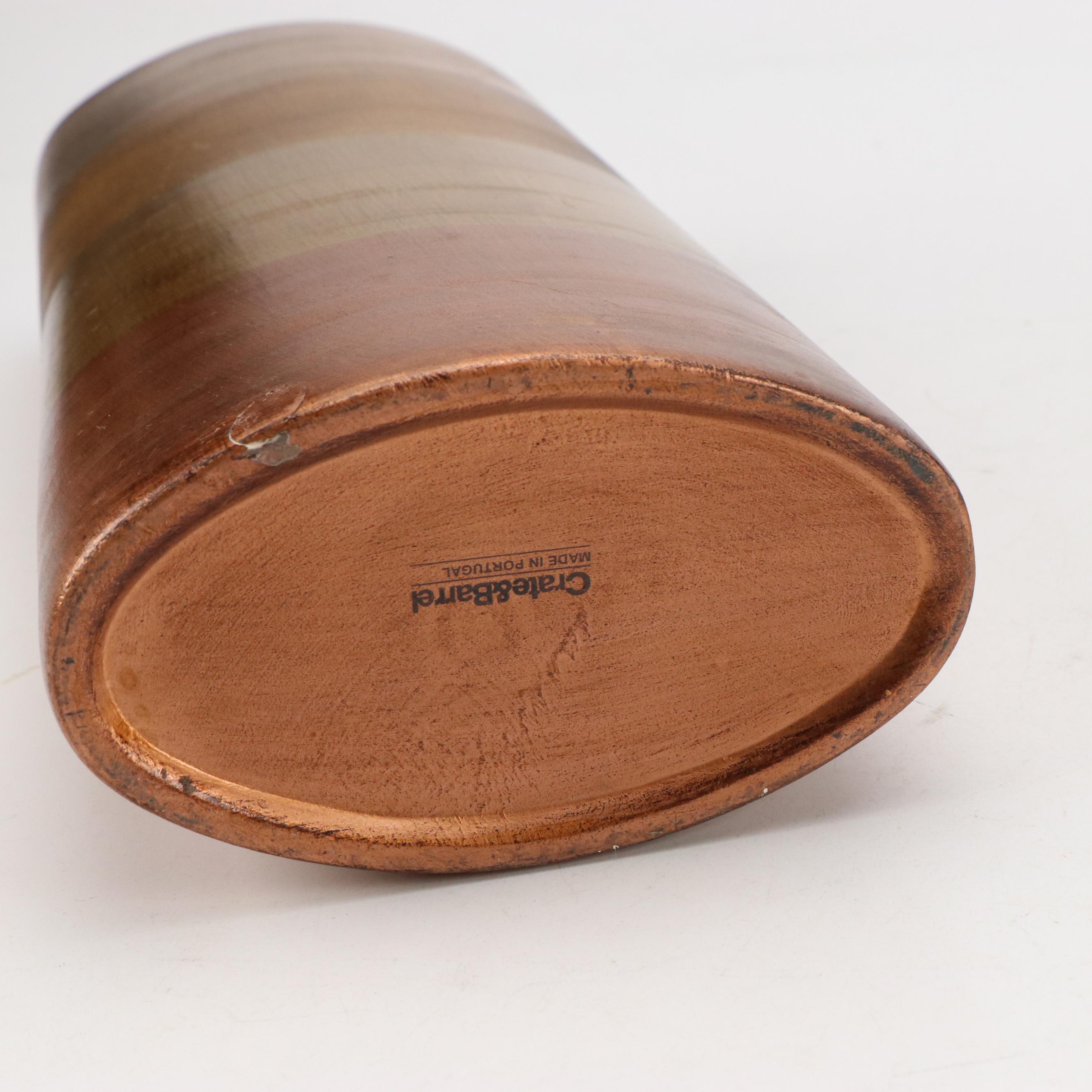 Crate & Barrel Gradient Glaze Ceramic Vase with Badash Glass Vase and More