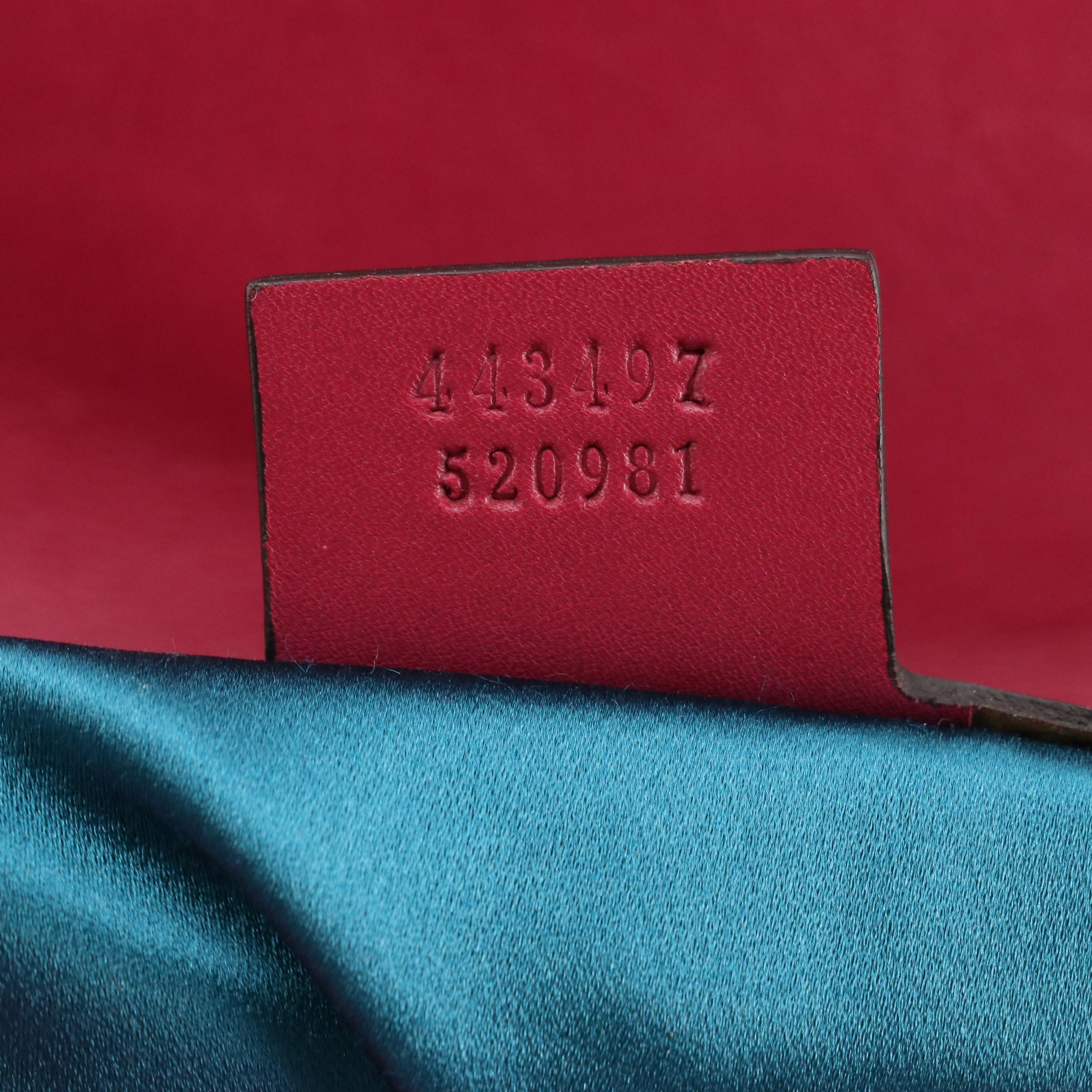 Gucci Marmont Crossbody Bag in Berry Pink Matelassé Velvet and Leather Trim