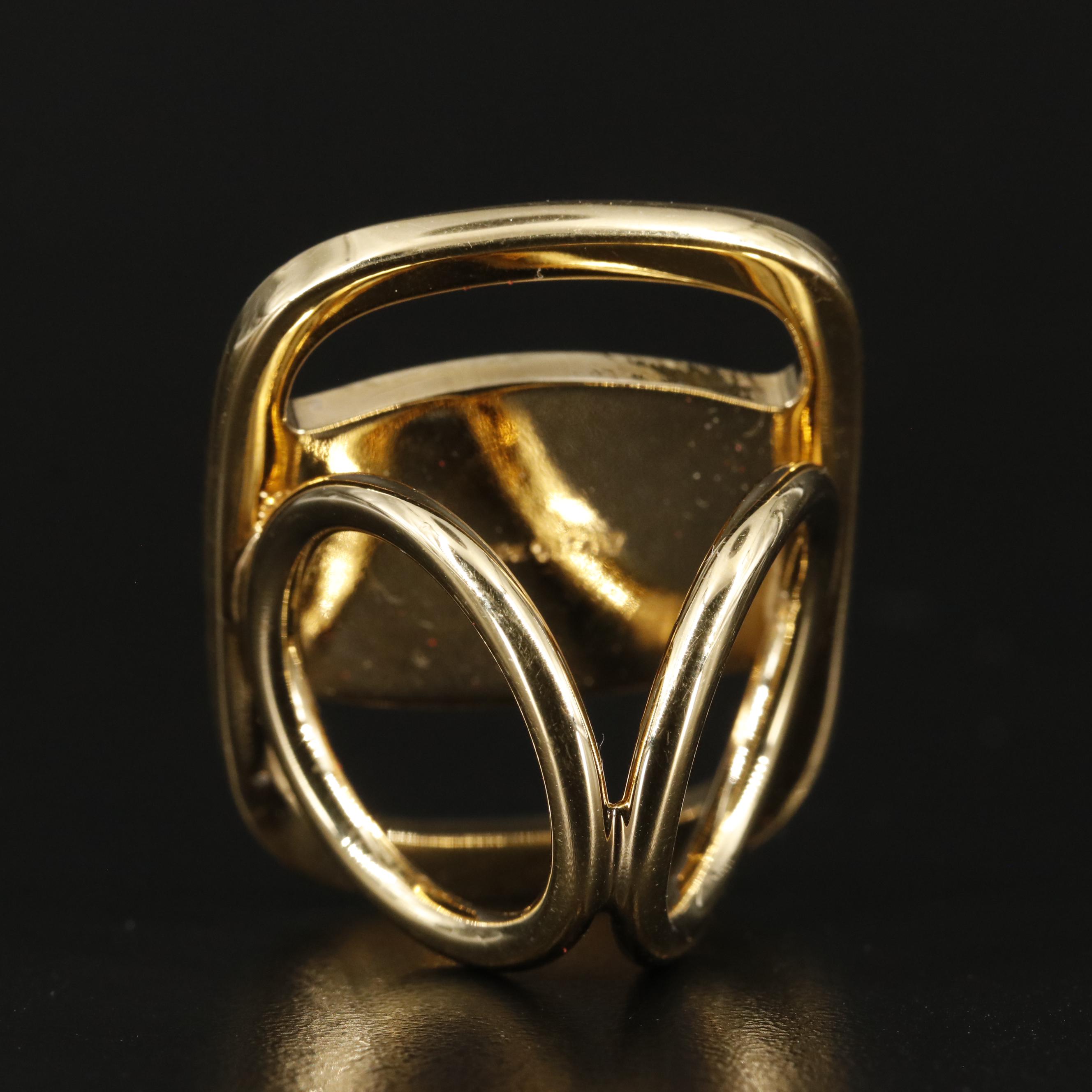 Salvatore Ferragamo Signature Scarf Ring with Box