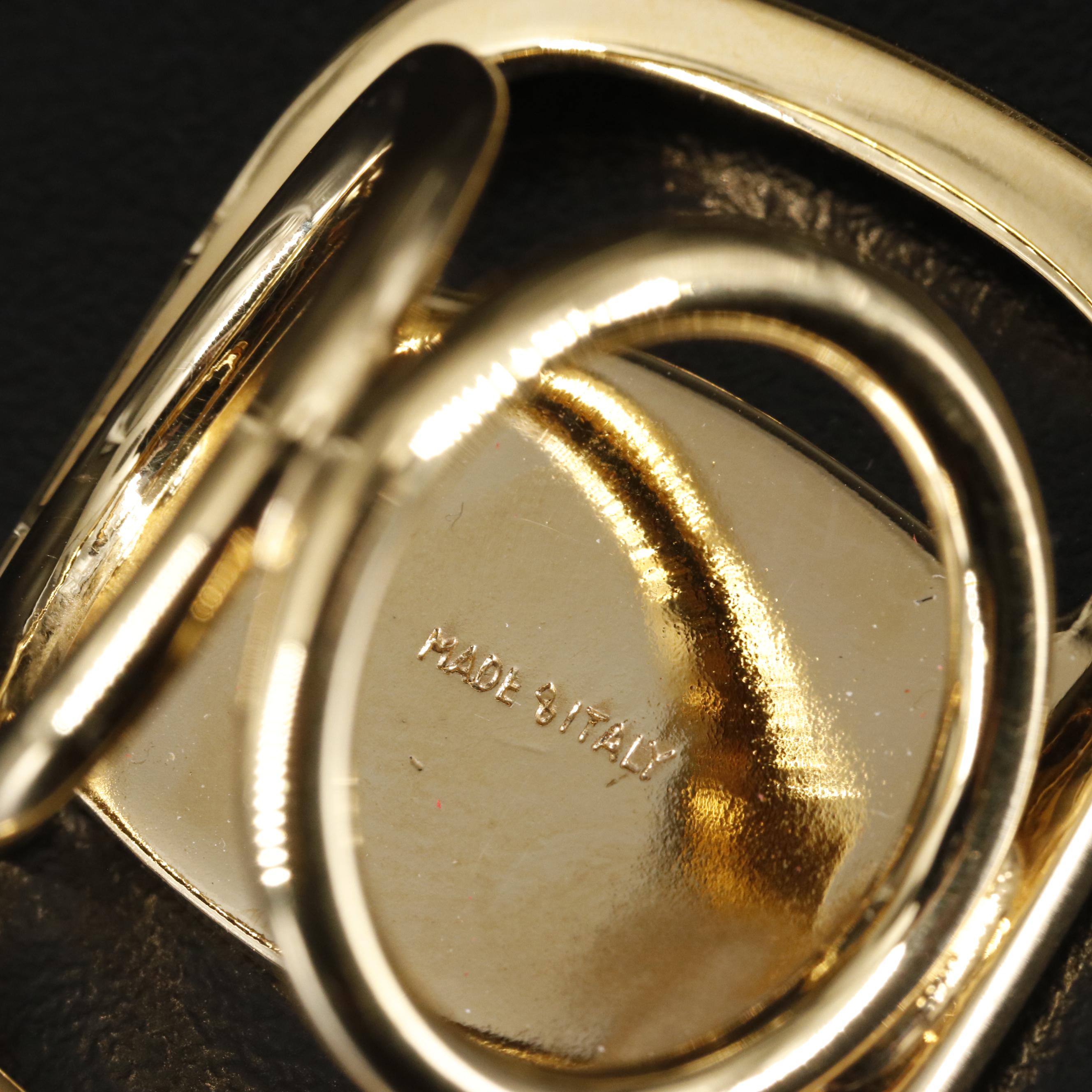 Salvatore Ferragamo Signature Scarf Ring with Box