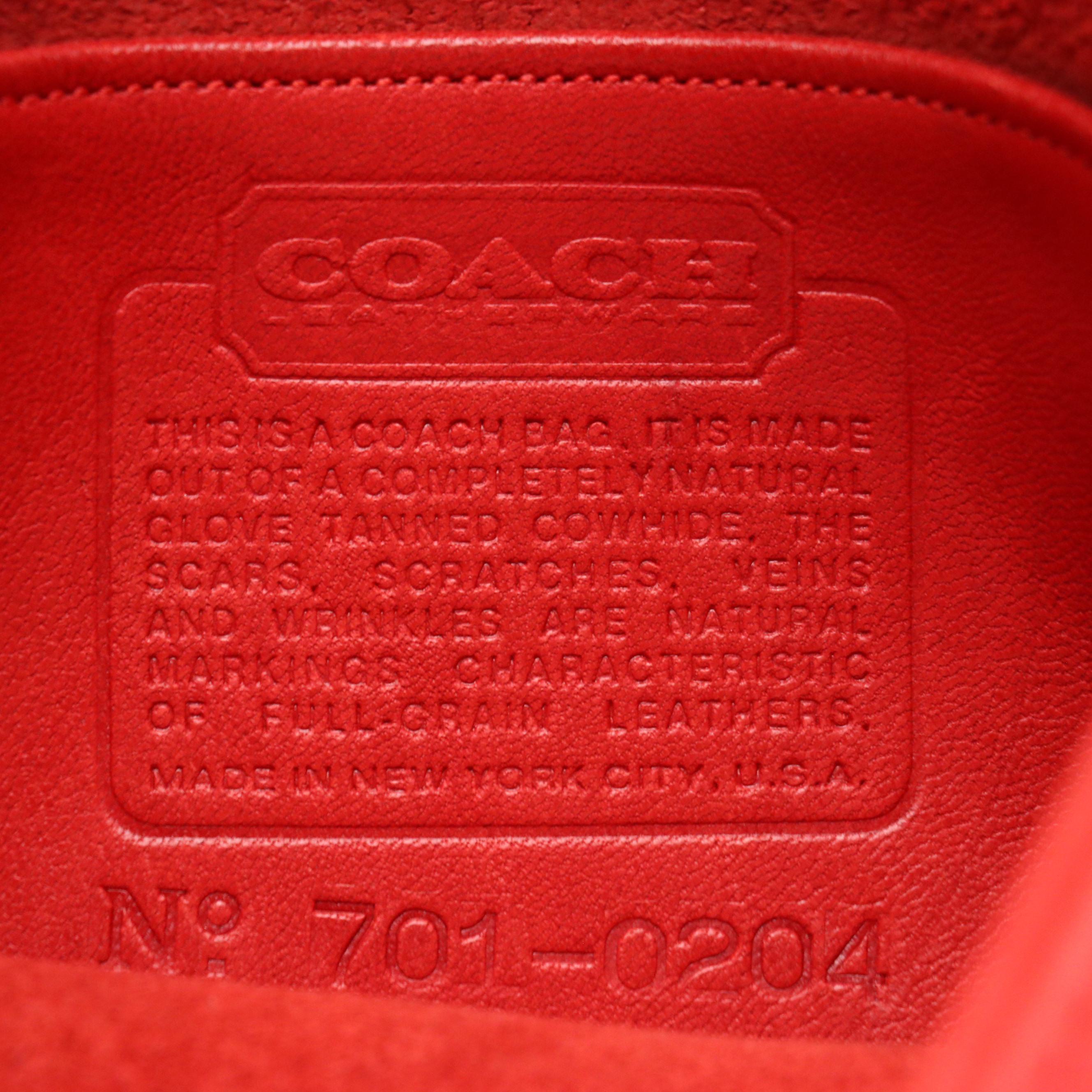 Coach Saddle Bag in Red Glove-Tanned Cowhide, Made in NYC, 1970s