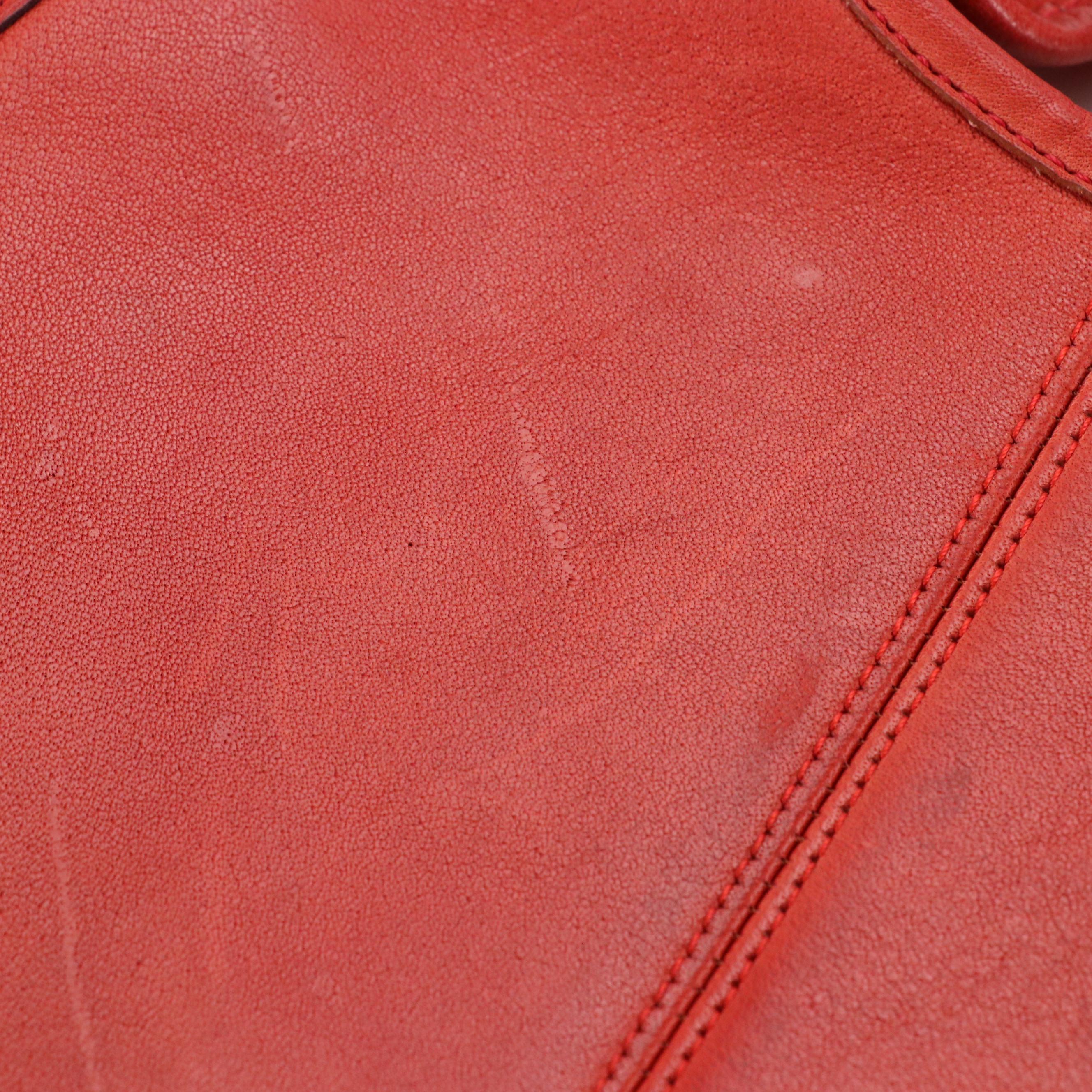 Coach Saddle Bag in Red Glove-Tanned Cowhide, Made in NYC, 1970s