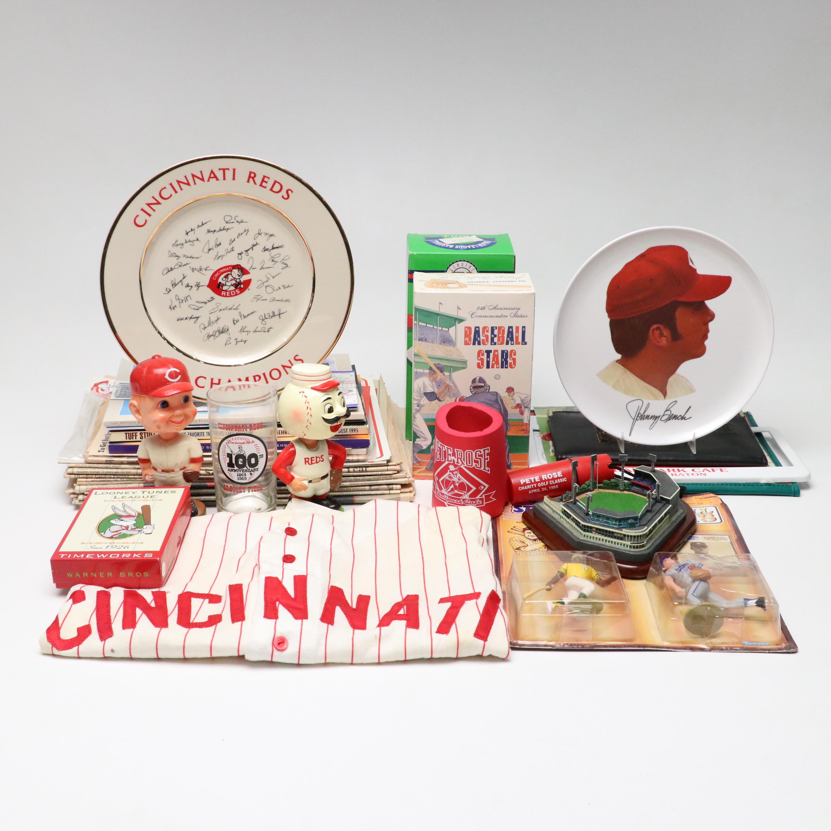 The Danbury Mint Replica Forbes Field with Cincinnati Reds Jersey and More