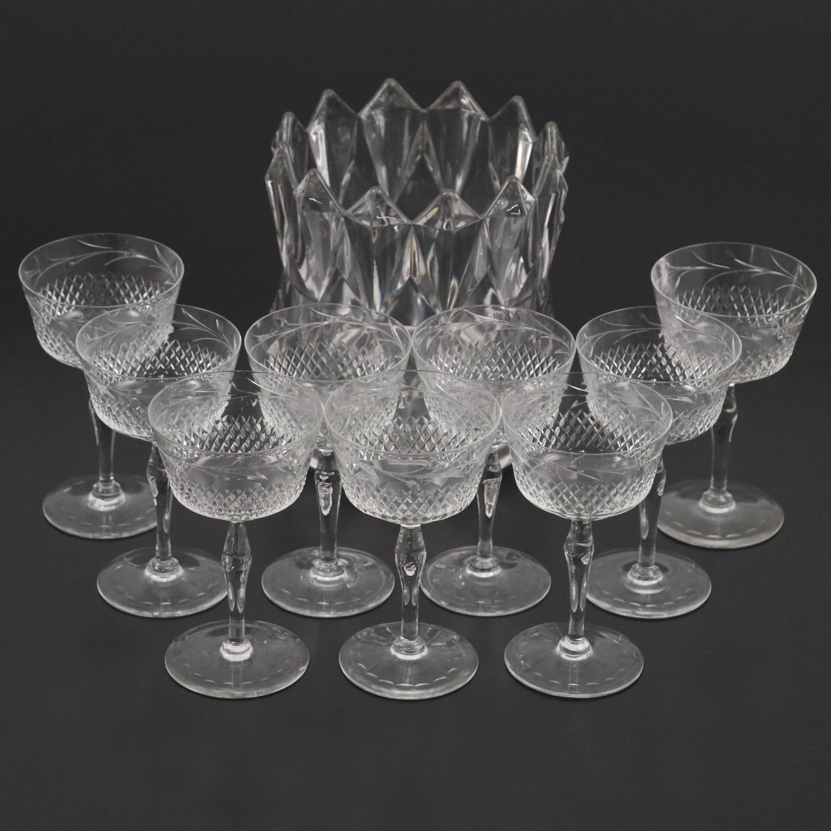 Model Flint Glass Co. "Heck" Cracker Jar with Kosta Boda Liquor