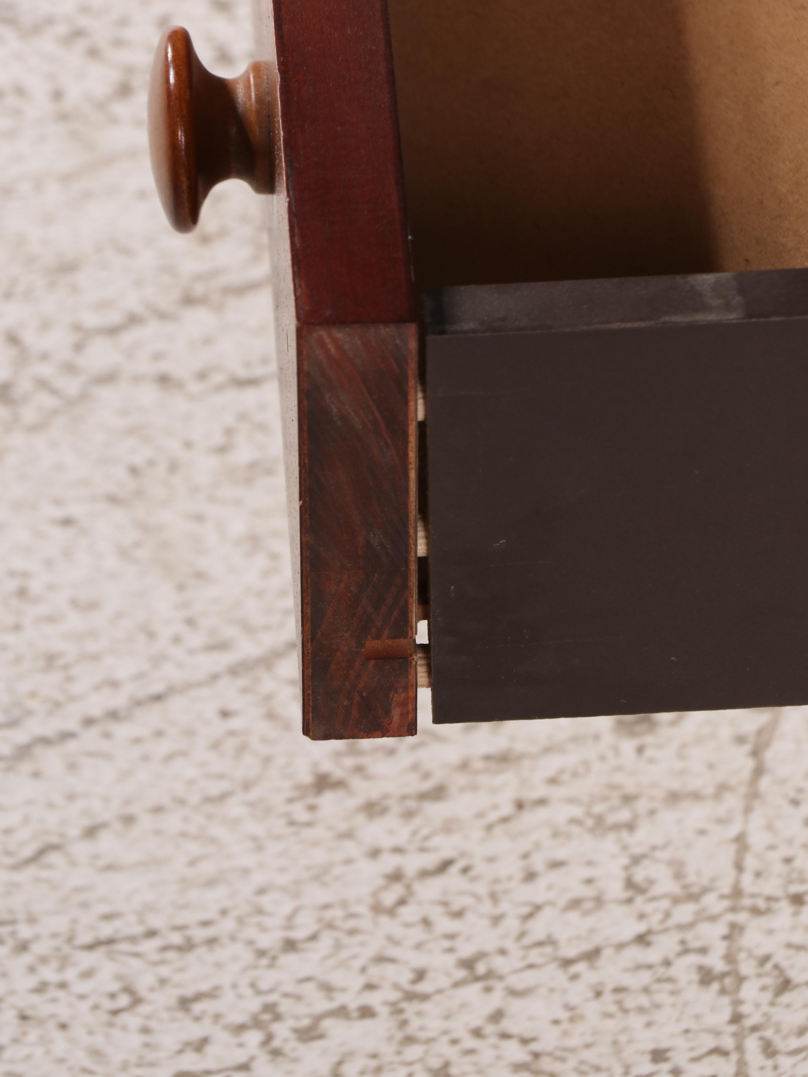 Shaker Style Cherrywood and Glass Top Two-Drawer Coffee Table