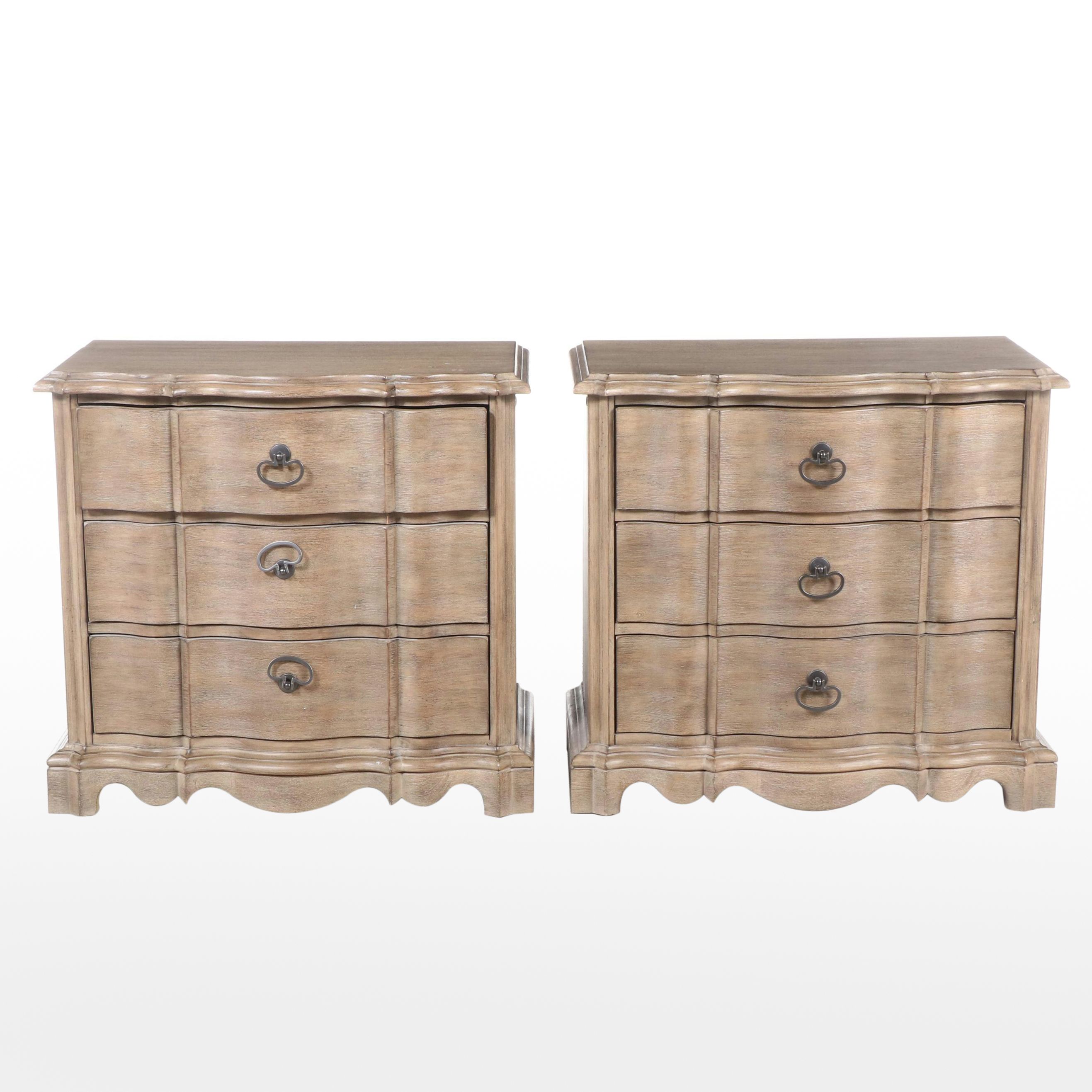 Pair of Hooker Furniture Three Drawer Nightstands with Power