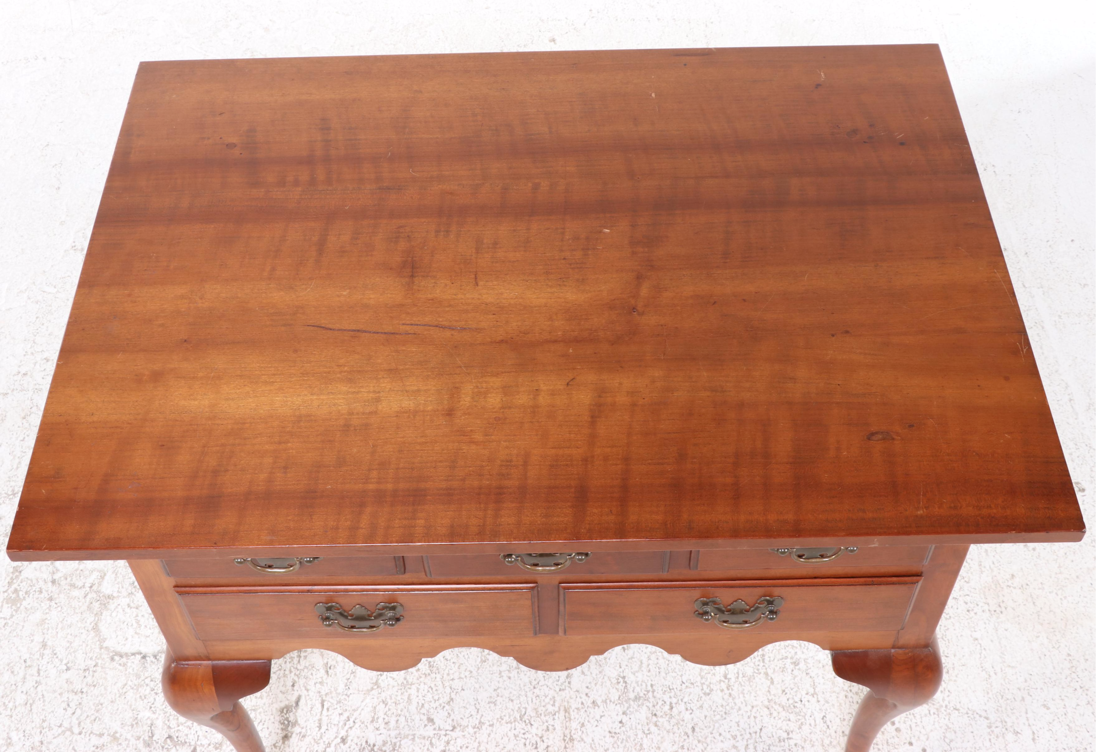 Queen Anne Style Cherrywood Lowboy, Late 19th/Early 20th Century