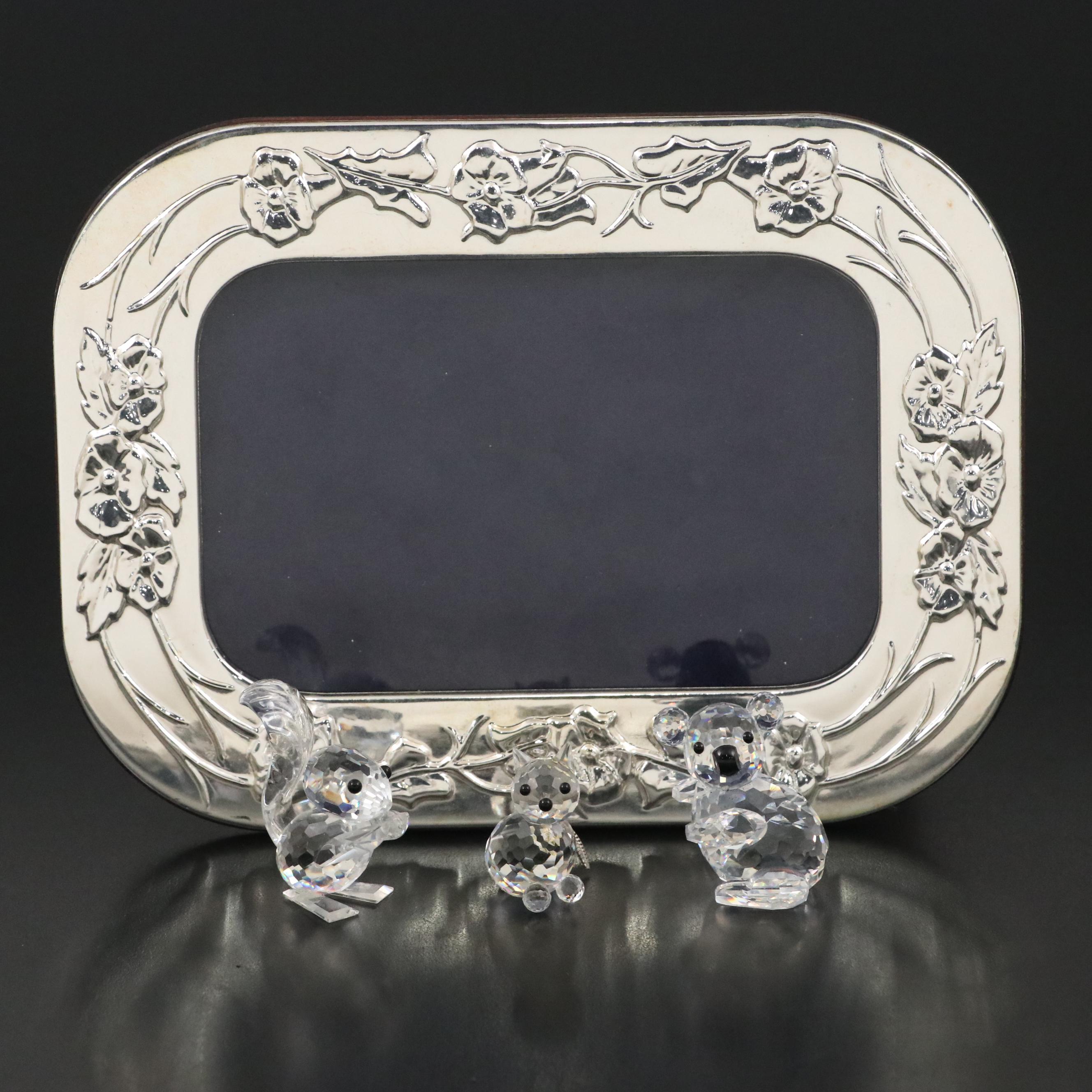 Swarovski Crystal Koala and Other Animal Figurines with Bicchielli Frame