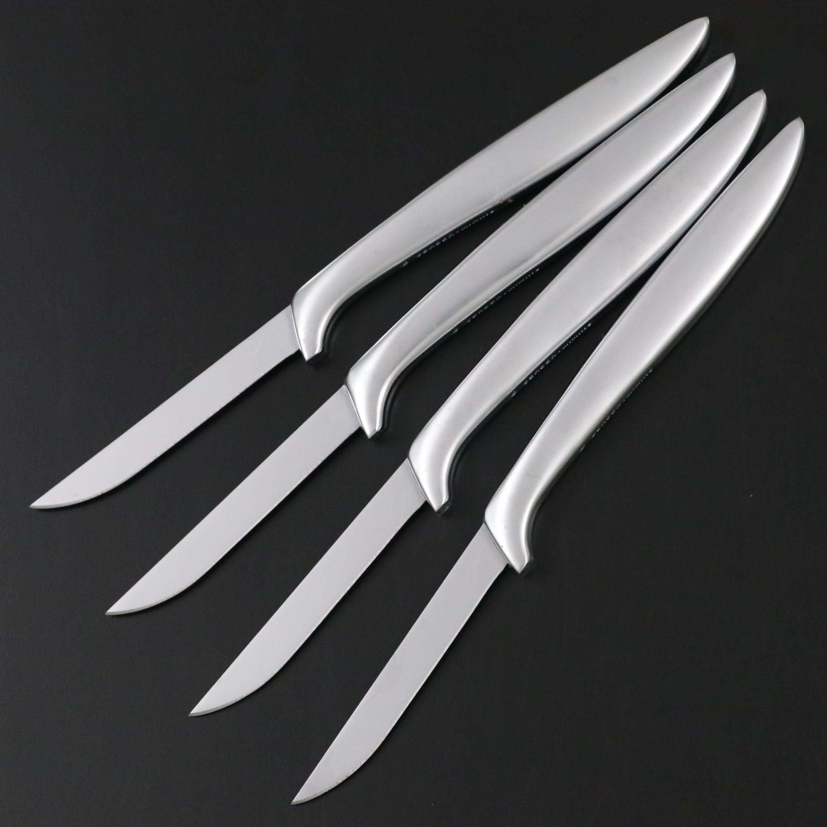 Gorham Silver Plate Paul Revere Bowls with Steak Knives and Other Tableware