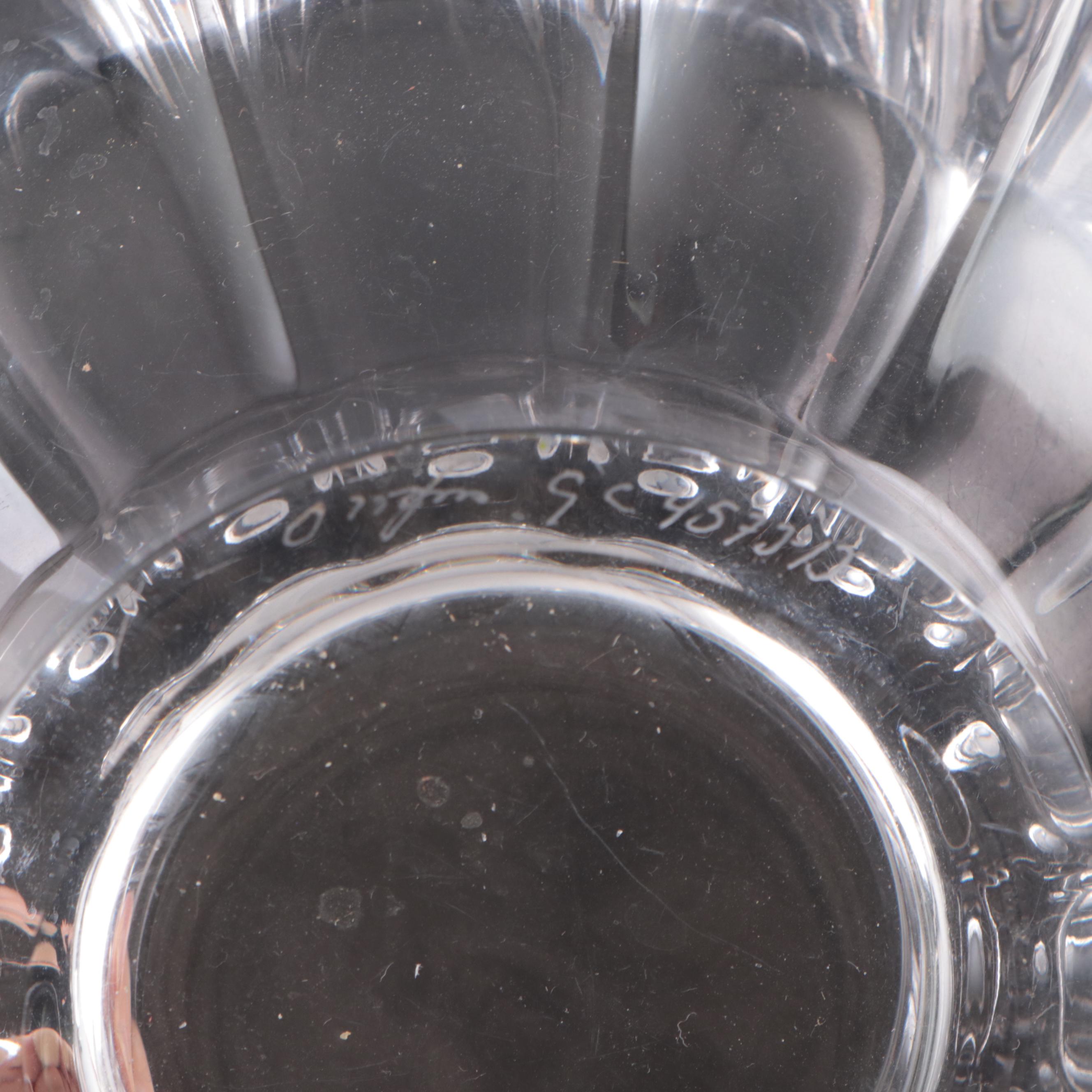 Orrefors "San Michele" Crystal Bowl and "Regina" Crystal Candlesticks