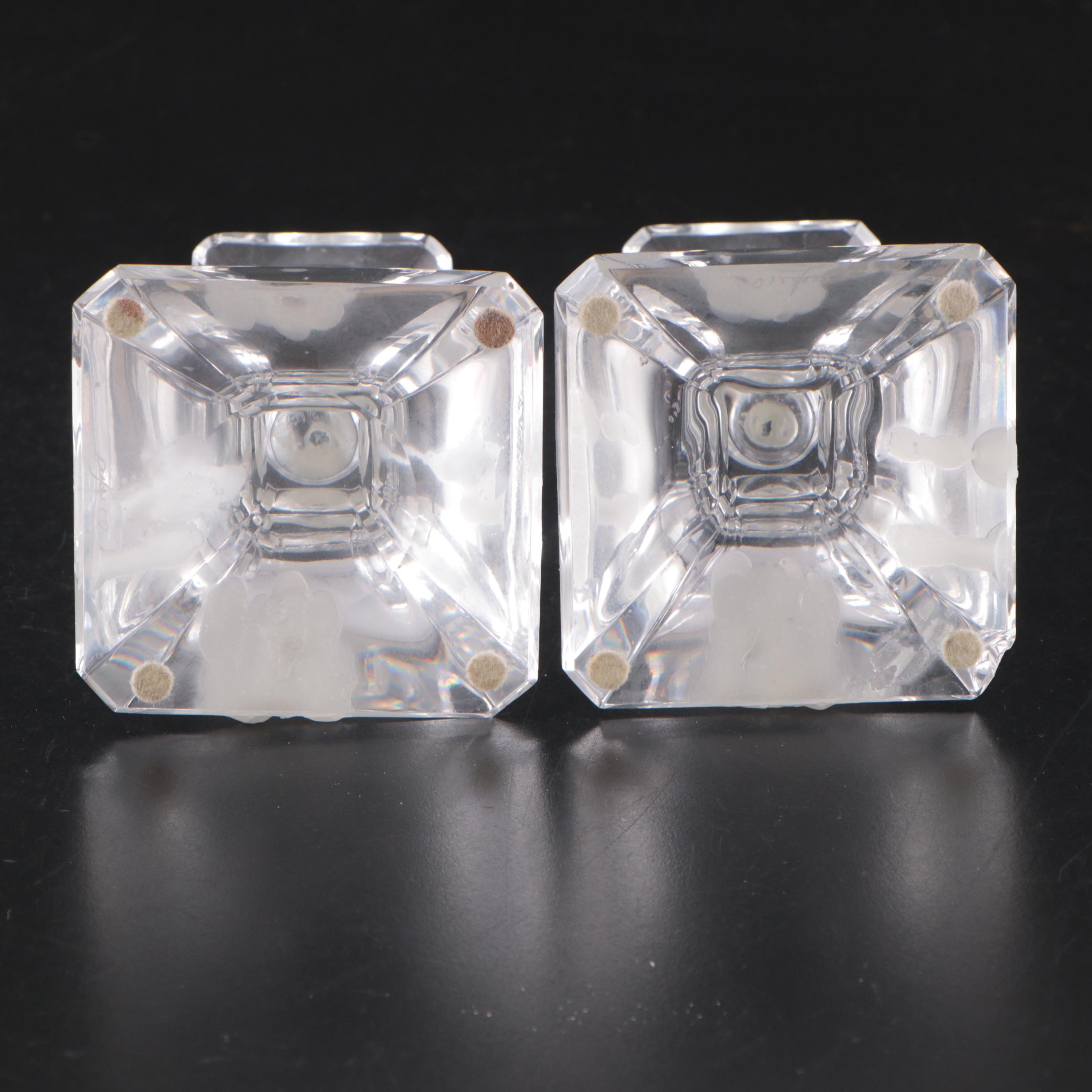 Orrefors "San Michele" Crystal Bowl and "Regina" Crystal Candlesticks