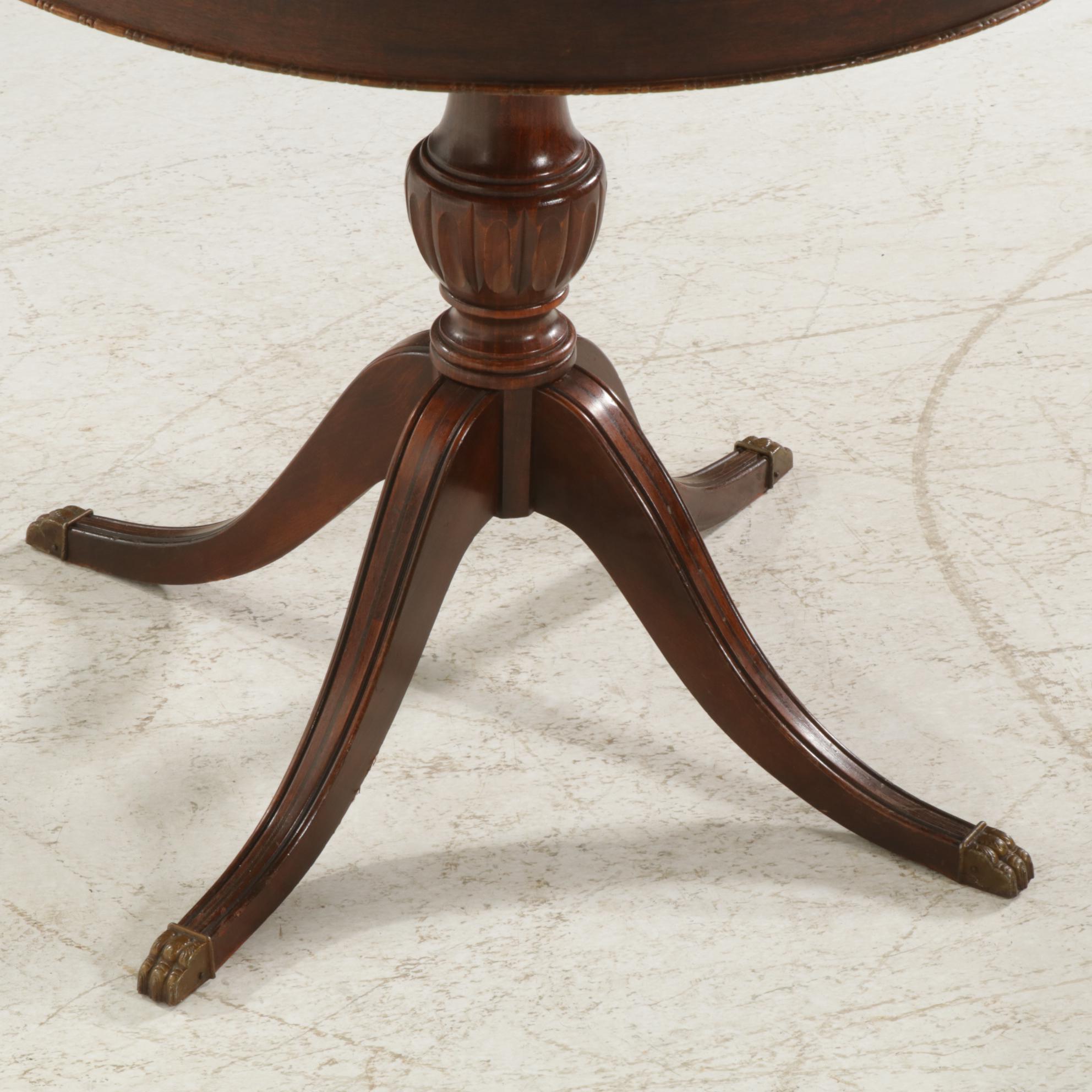 Mersman Mahogany Drum Style Center Table, Mid 20th Century