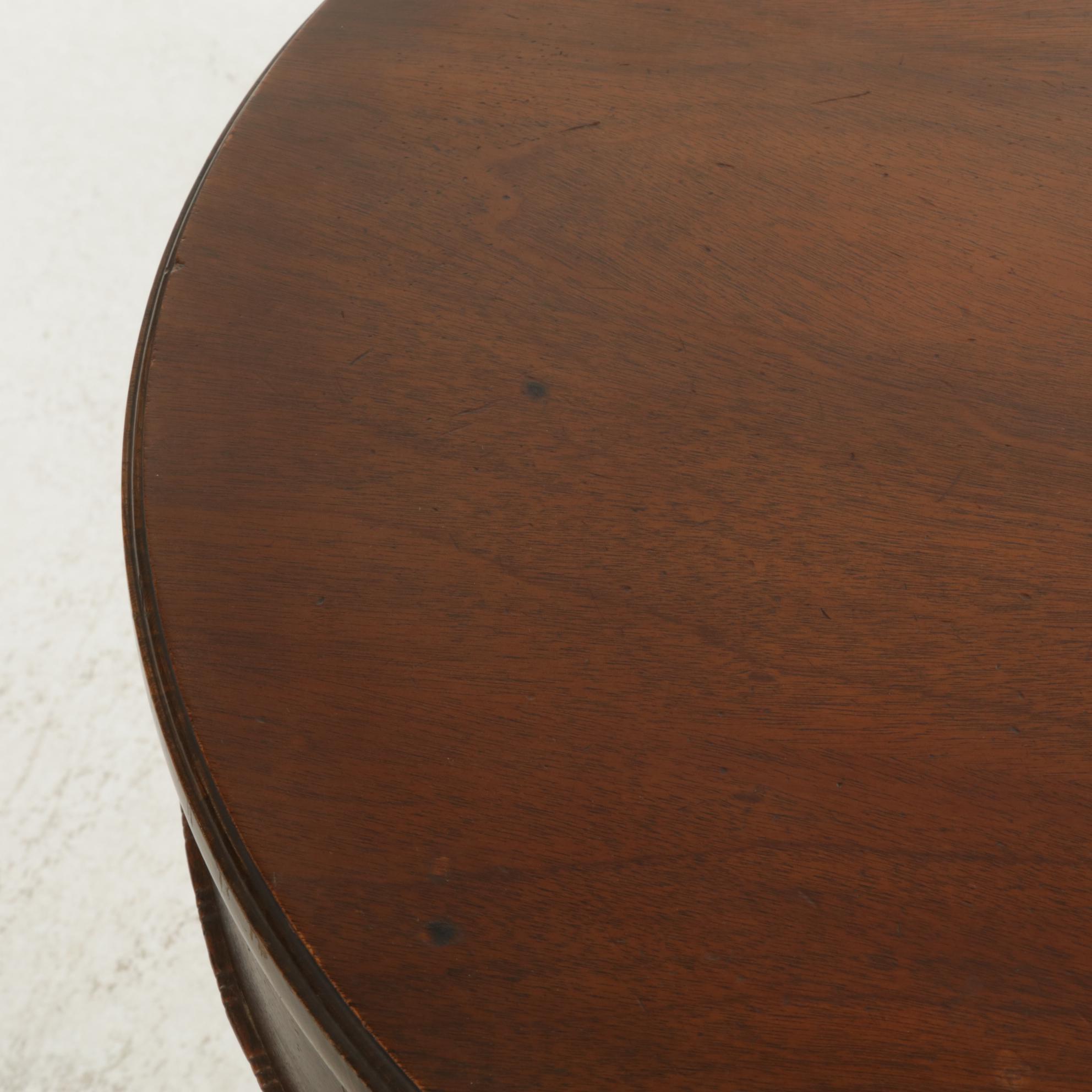 Mersman Mahogany Drum Style Center Table, Mid 20th Century