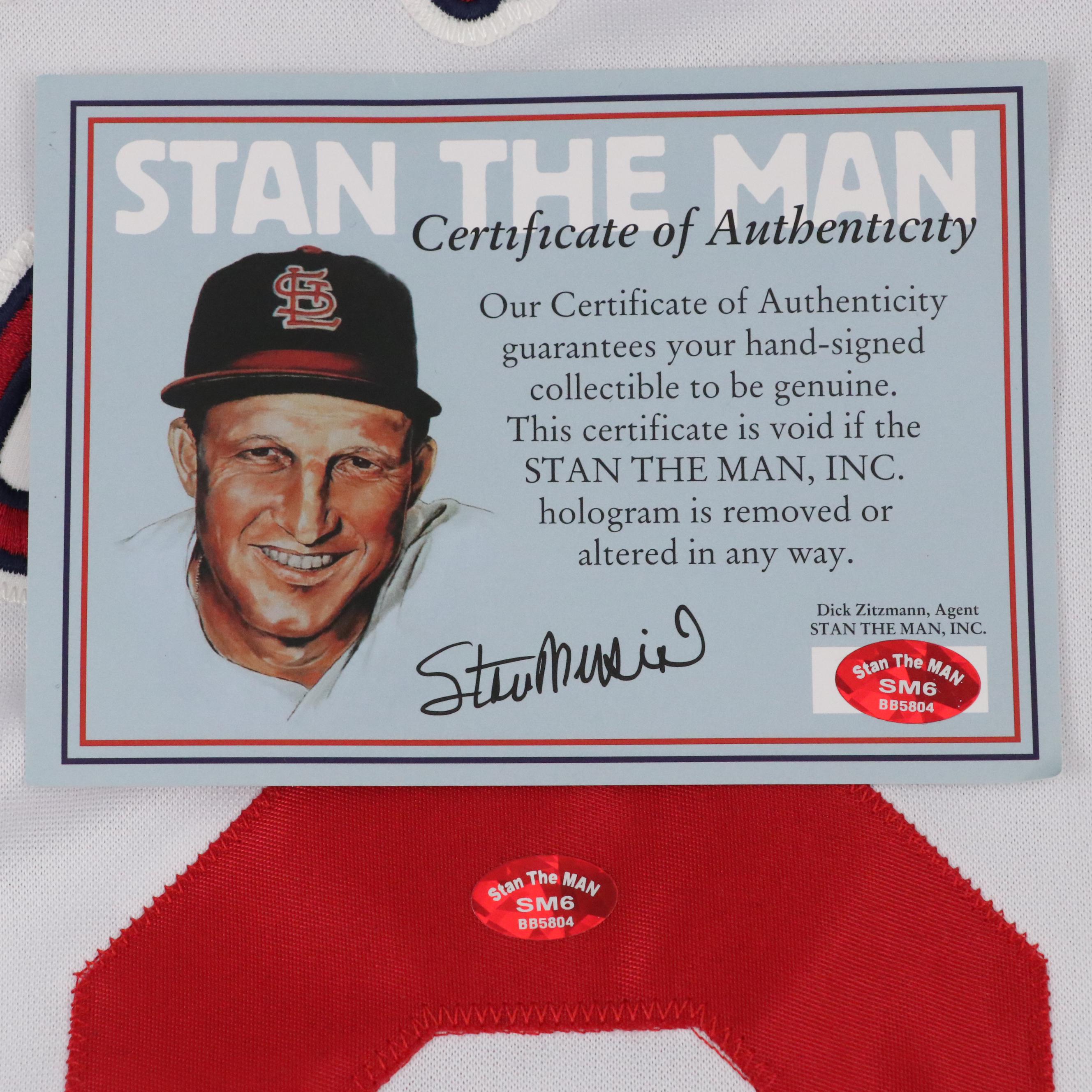Stan Musial Signed St. Louis Cardinals Majestic Baseball Jersey