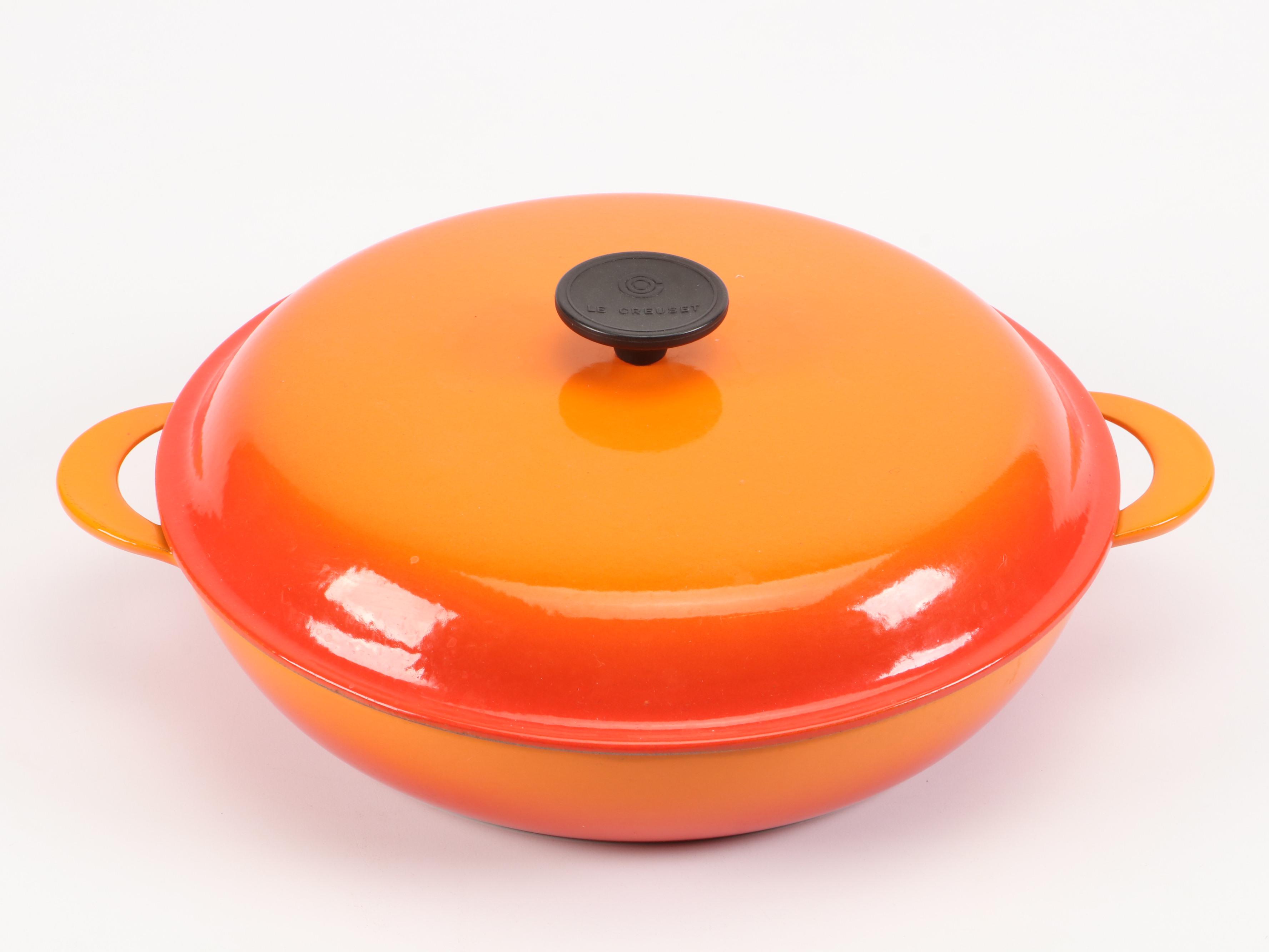 Le Creuset "Flame" Enamel Cast Iron Braiser, Pate Terrine and Casserole