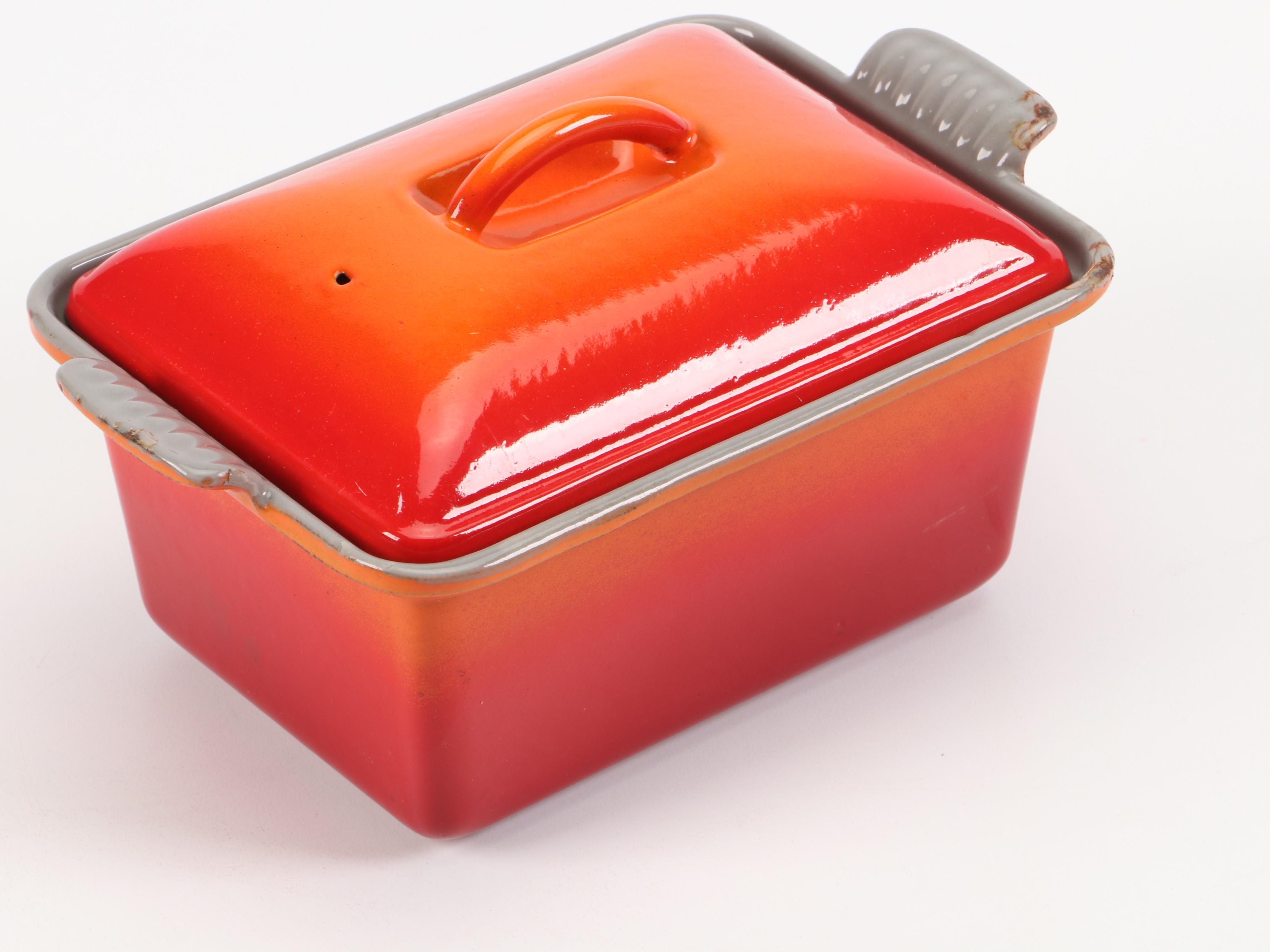 Le Creuset "Flame" Enamel Cast Iron Braiser, Pate Terrine and Casserole